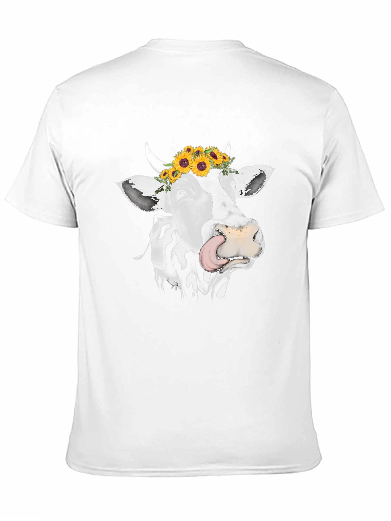 Black Cow with Sunflower Crown Graphic Tee view 11
