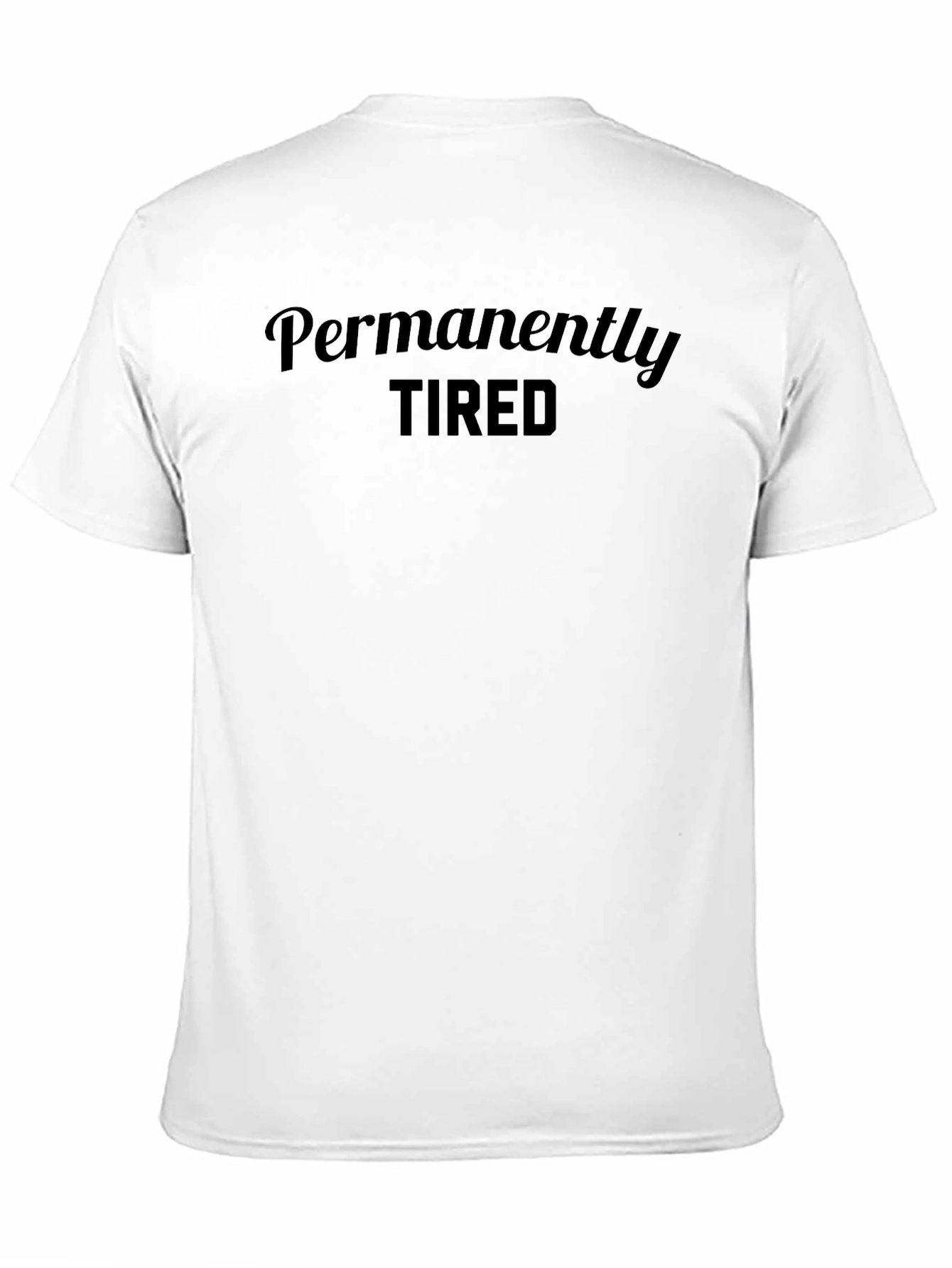 Black Permanently Tired Black Graphic Tee view 11