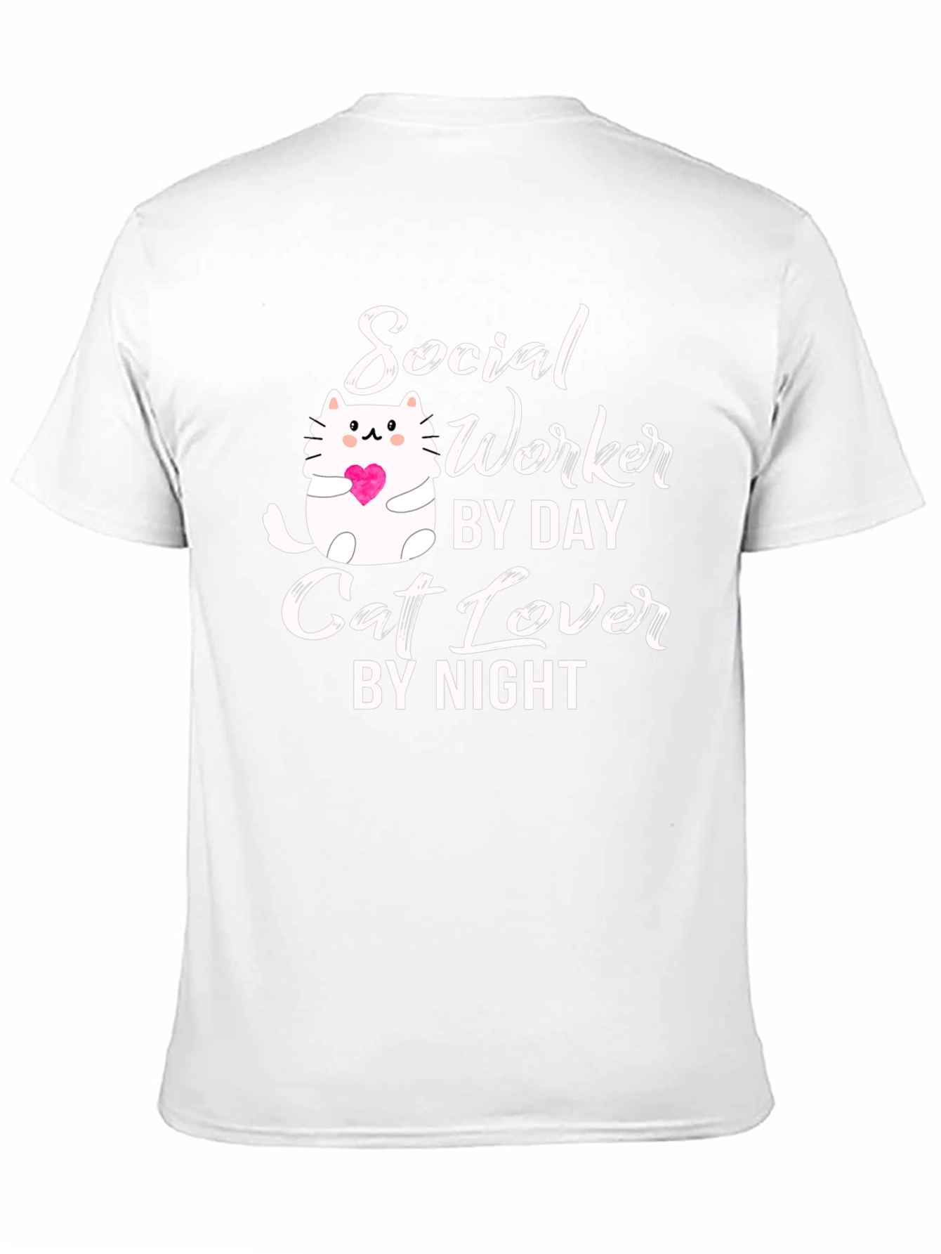Black Social Worker Cat Lover T-Shirt view 11