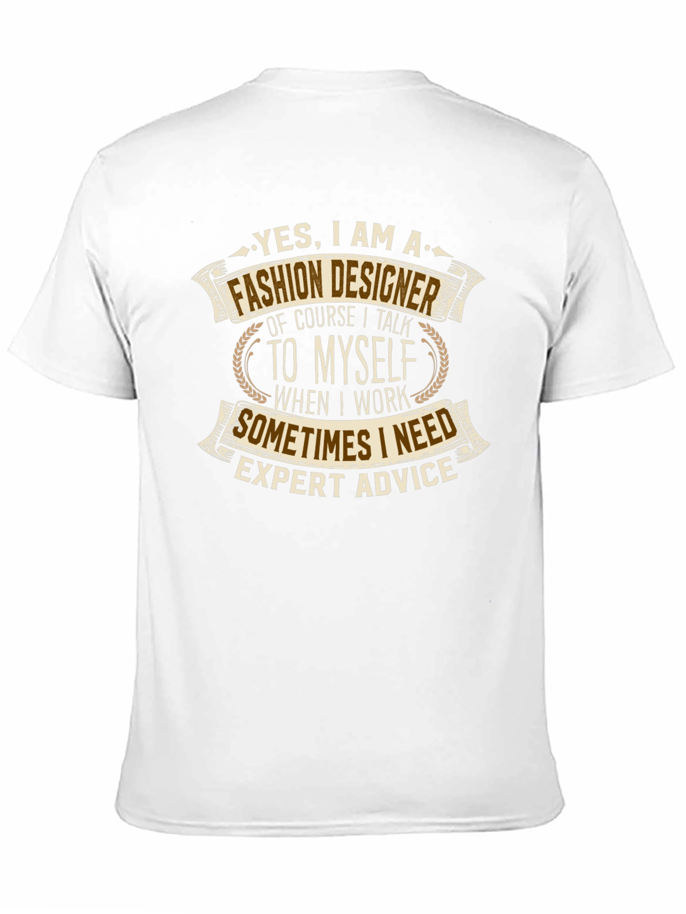 Black Fashion Designer T-Shirt: Expert Advice Tee view 11