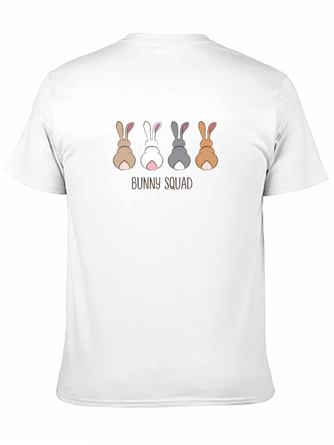 Camiseta Negra "Bunny Squad" Diseño Divertido
