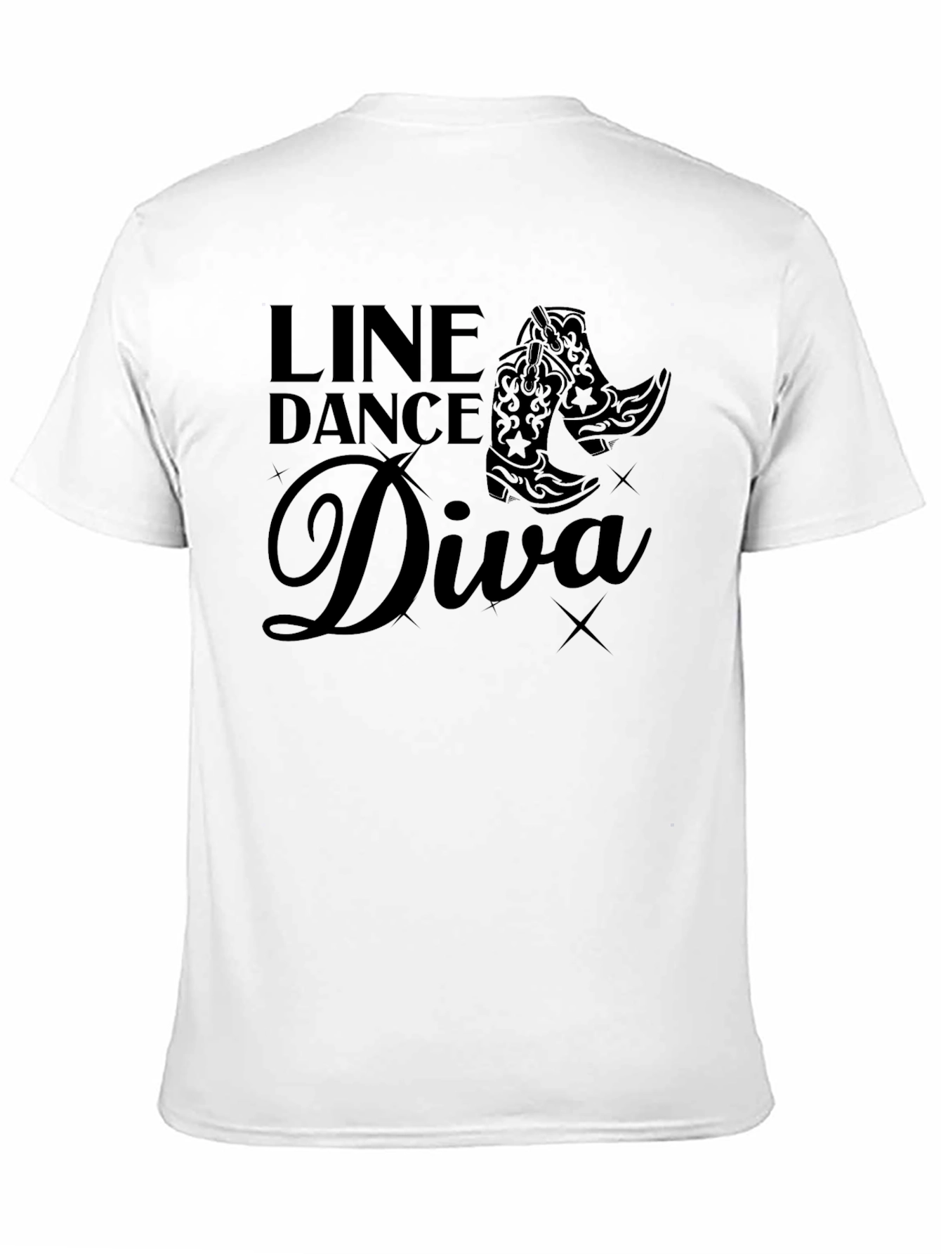 Line Dance Diva T-Shirt - Western Cowboy Boots - 11