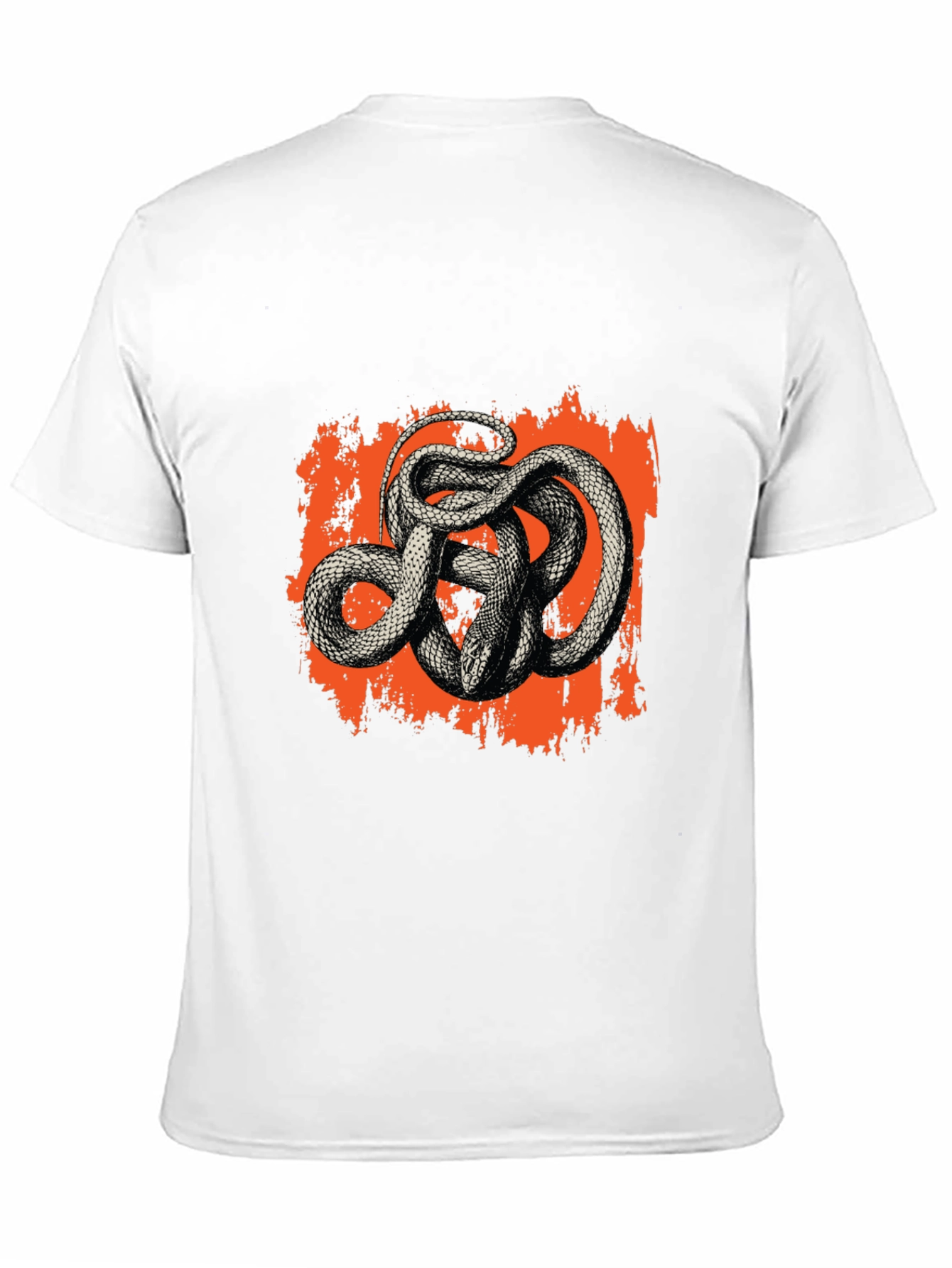 Black Men's Black Snake Graphic Tee view 11