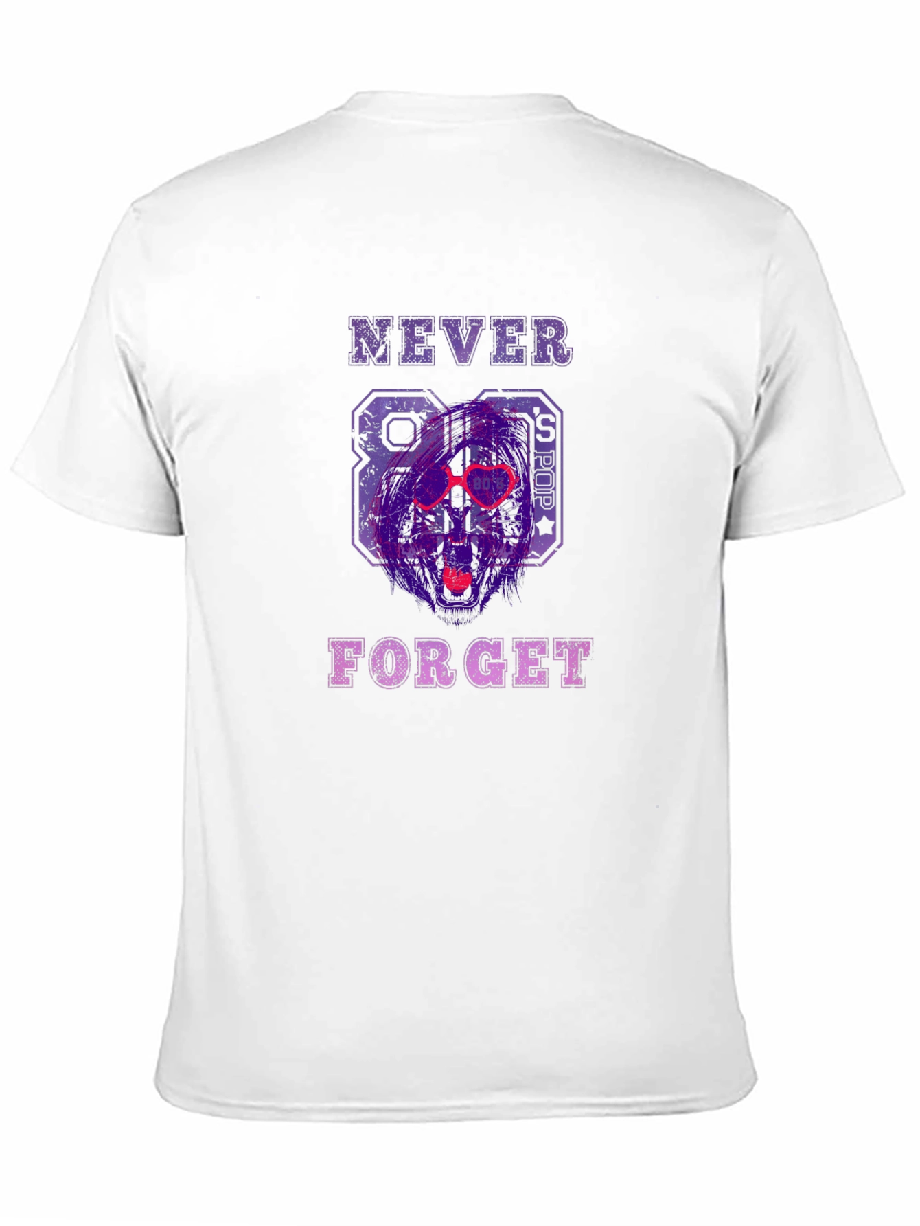 Black Retro 80s Pop Graphic Tee - Never Forget T-Shirt view 11