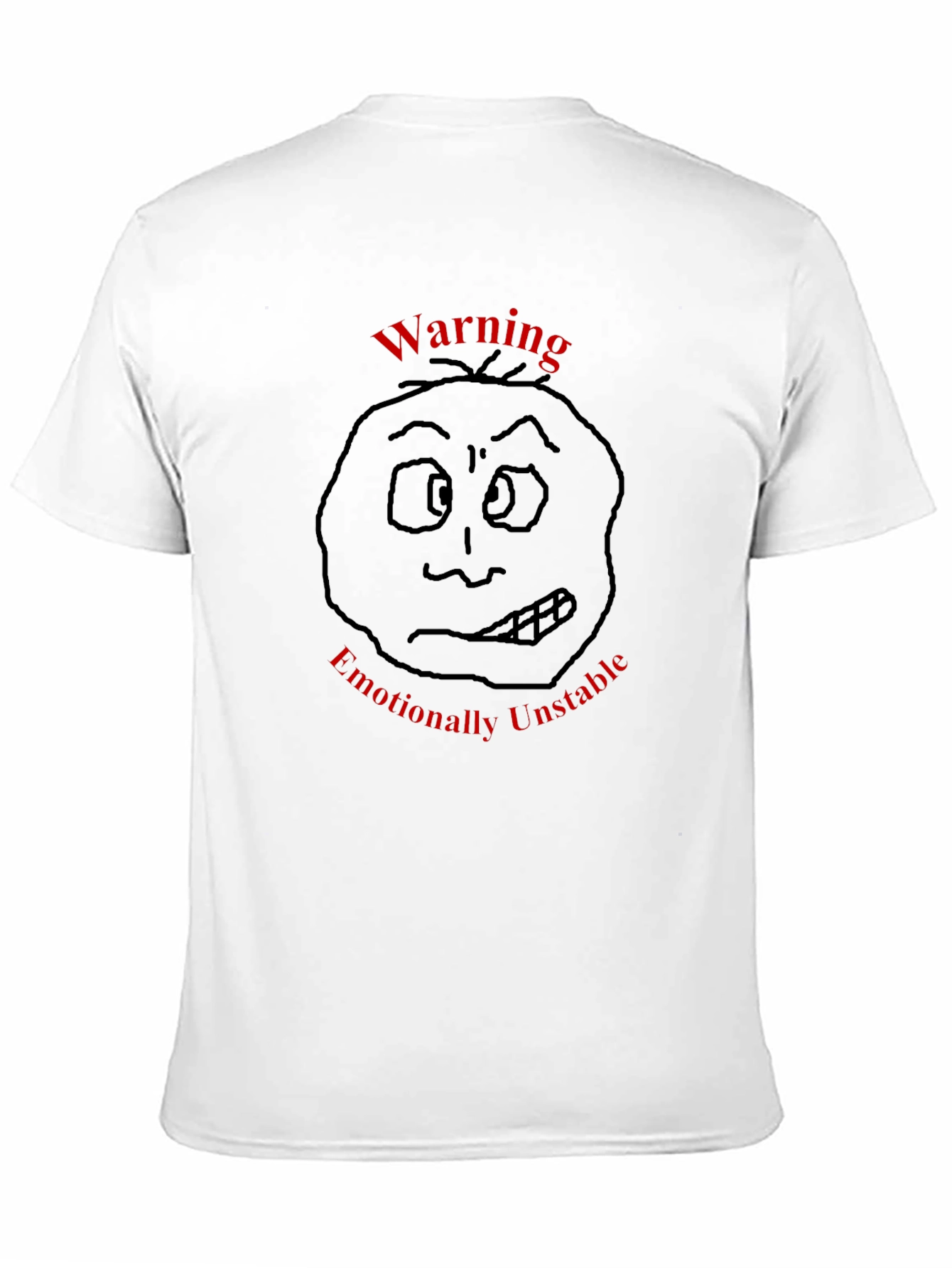 Warning: Emotionally Unstable Black T-Shirt - 11