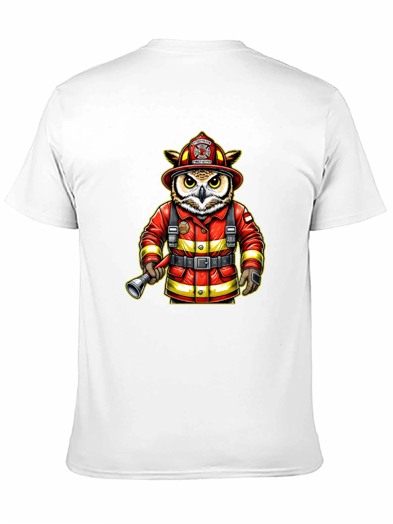 Black Owl Firefighter T-Shirt view 11