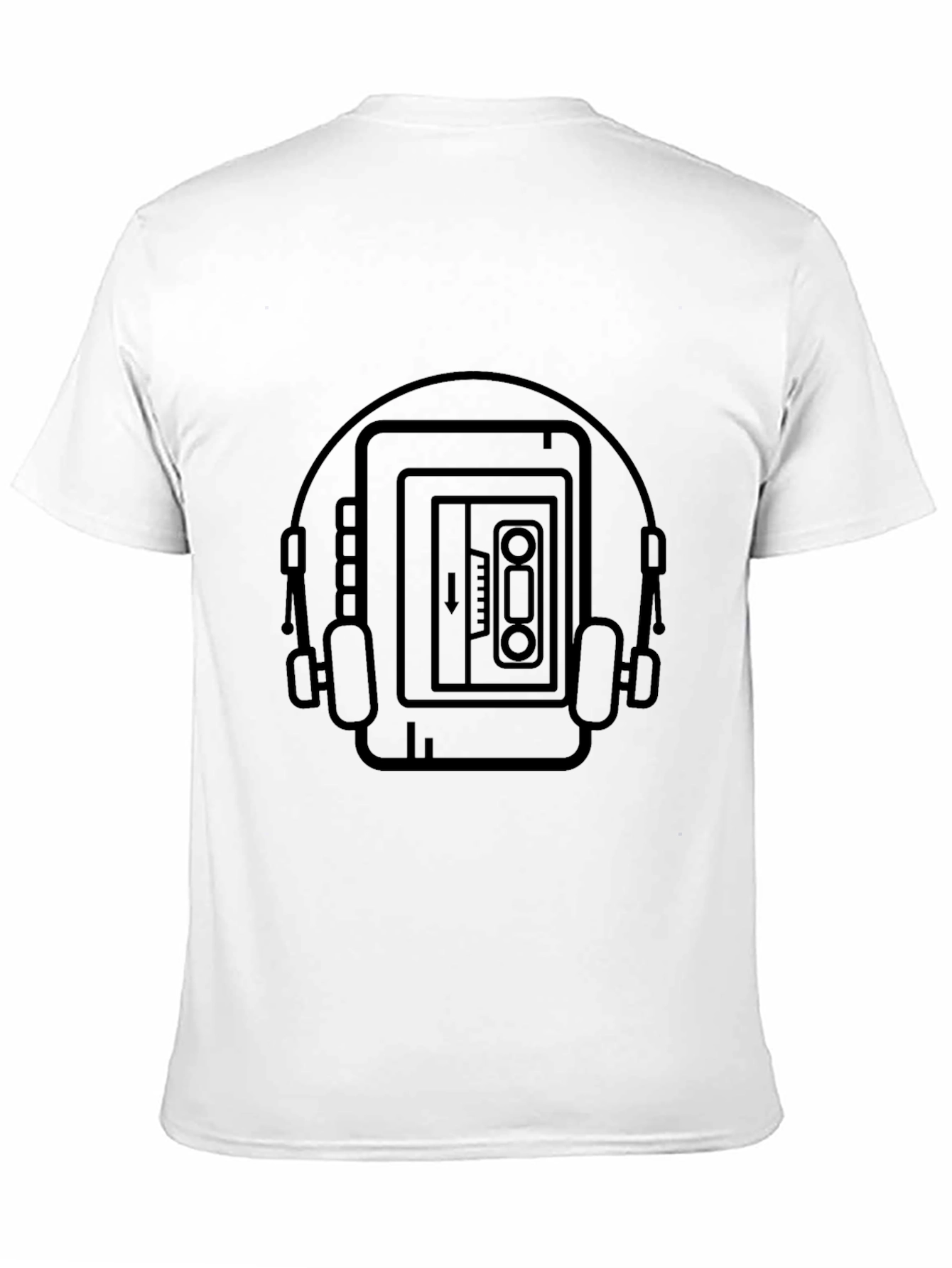 Black Retro Music Player T-Shirt - Cool Graphic Tee view 11
