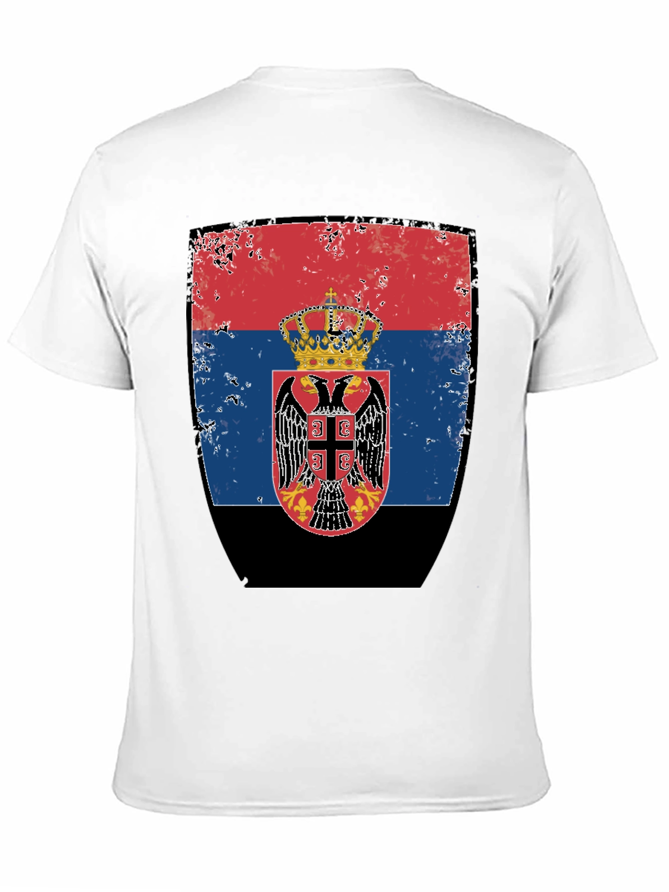 Serbian Flag Graphic T-Shirt - Vintage Style - 11