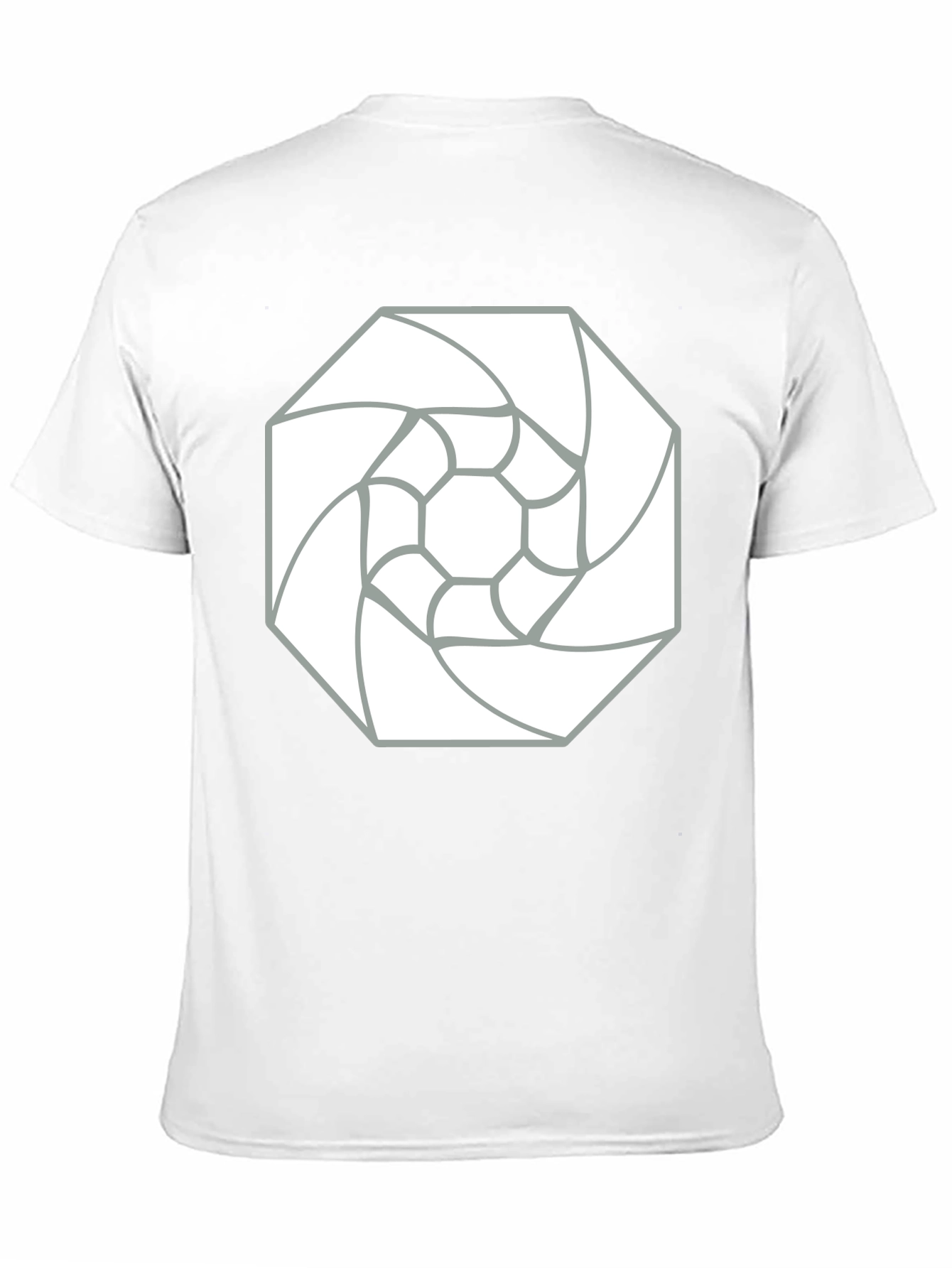 Black Abstract Geometric Tee - Black Cotton Graphic T-Shirt view 11