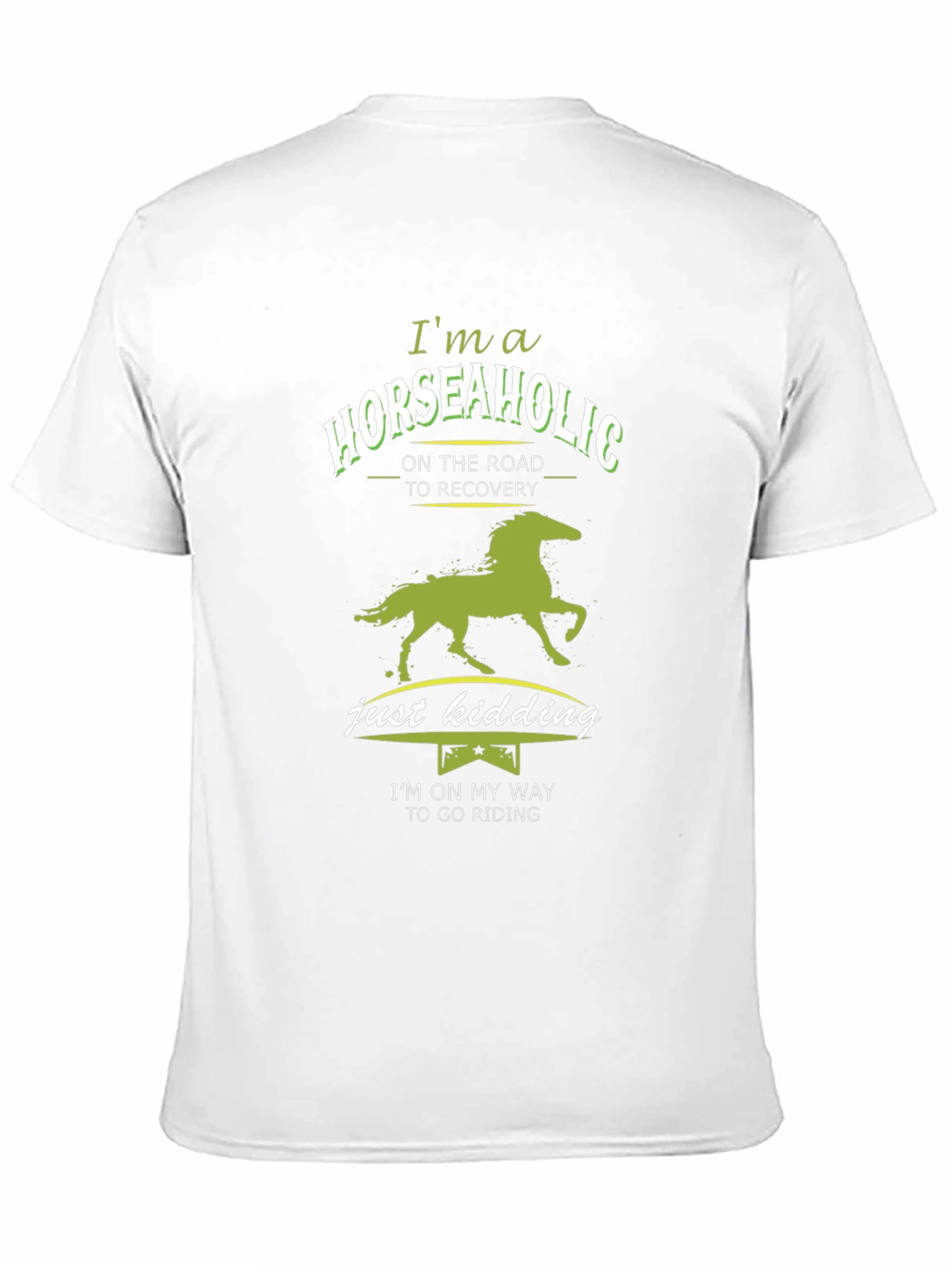 Black Horseaholic T-Shirt - Funny Equestrian Riding Tee view 11
