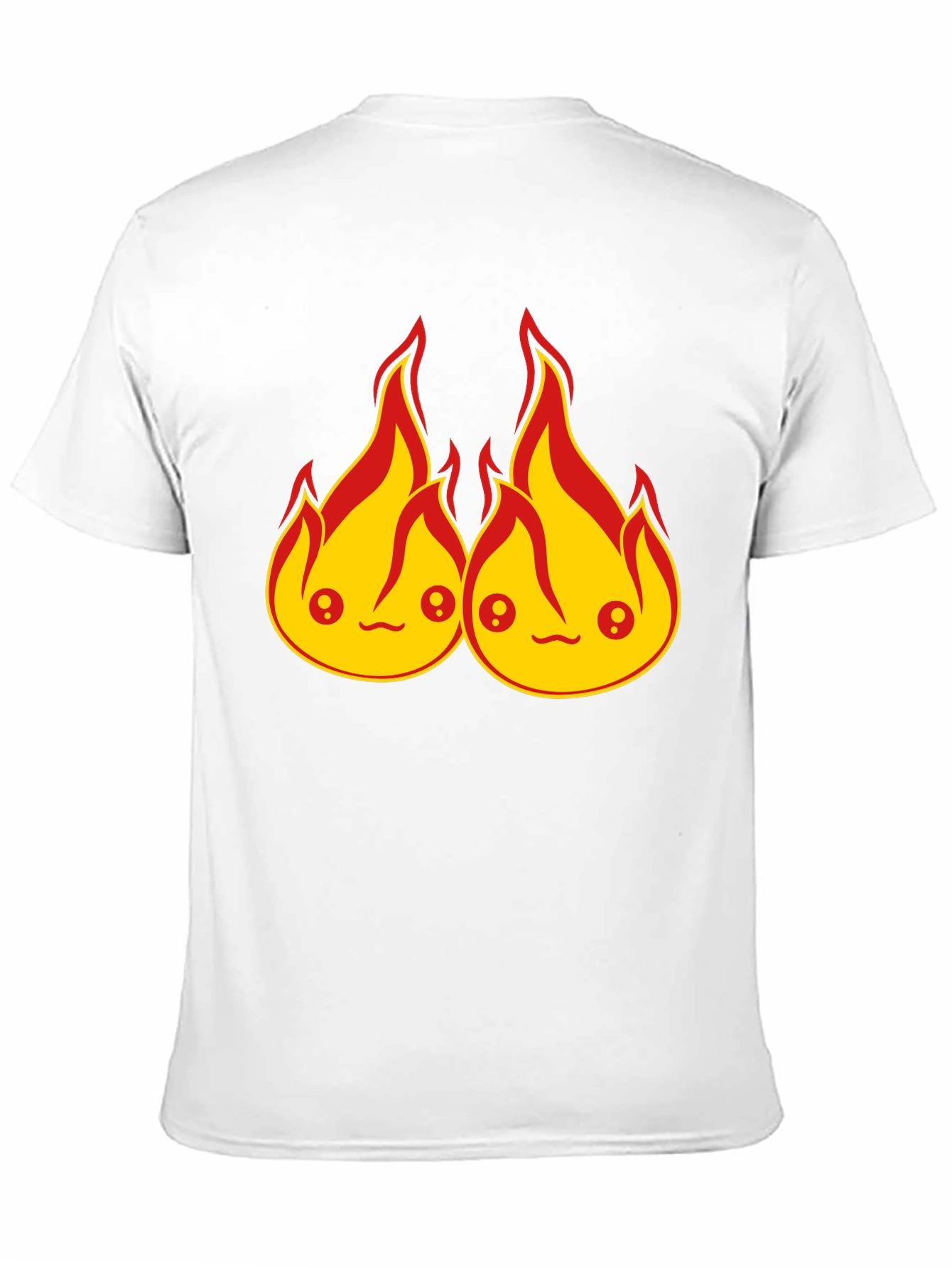 Black Kawaii Fire Flames Graphic T-Shirt - Cute Design view 11