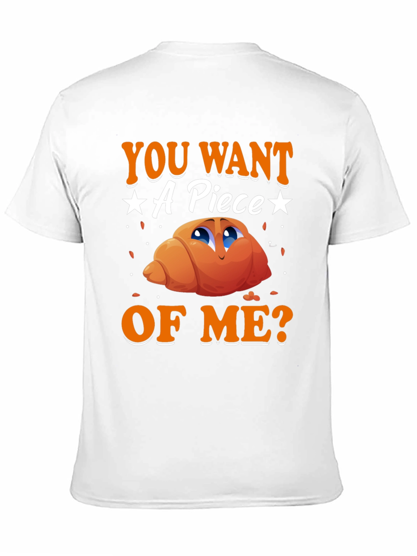 Black Funny Croissant Graphic T-Shirt view 11