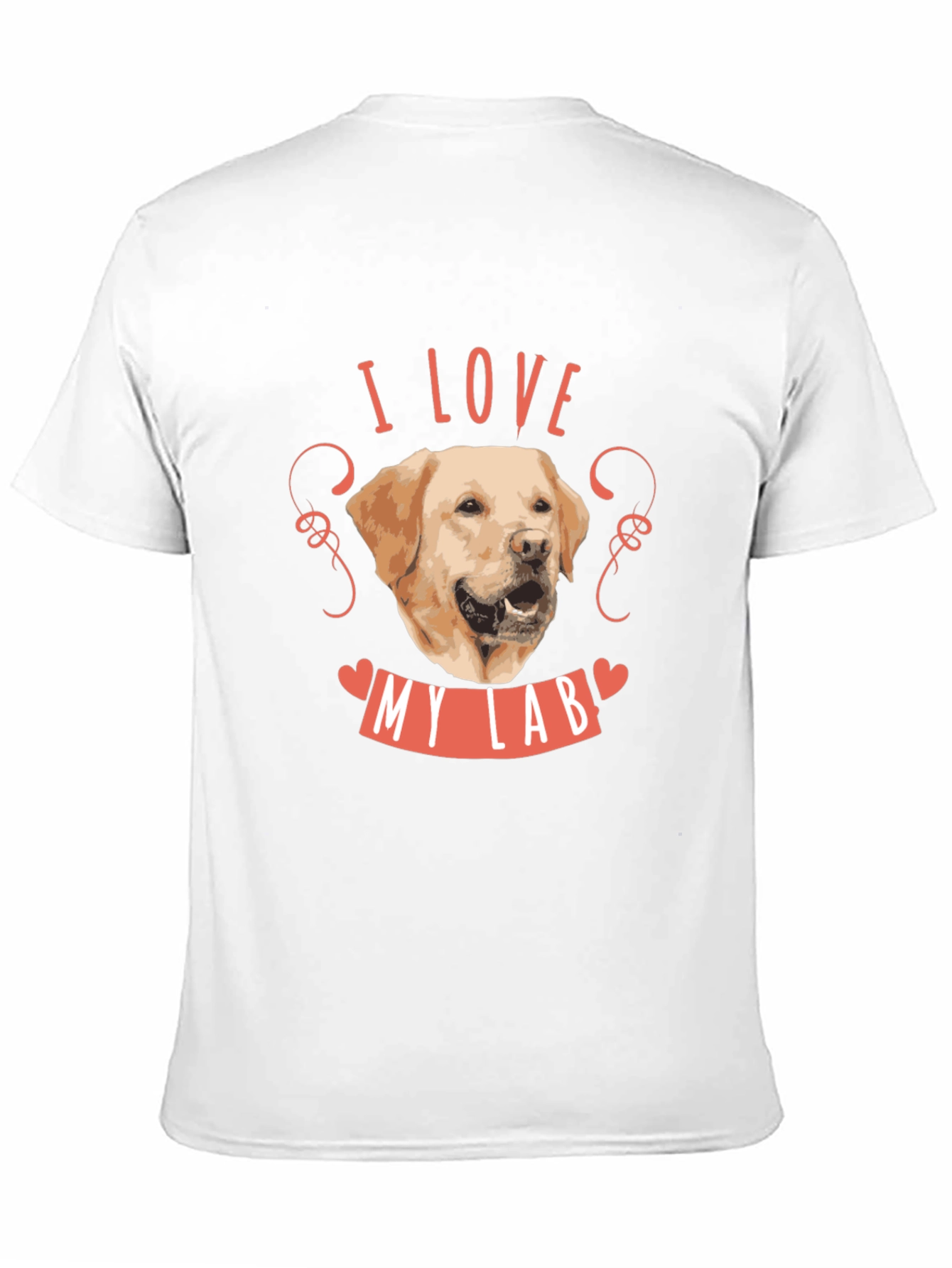 Black I Love My Lab Dog T-Shirt - Black Cotton Tee view 11