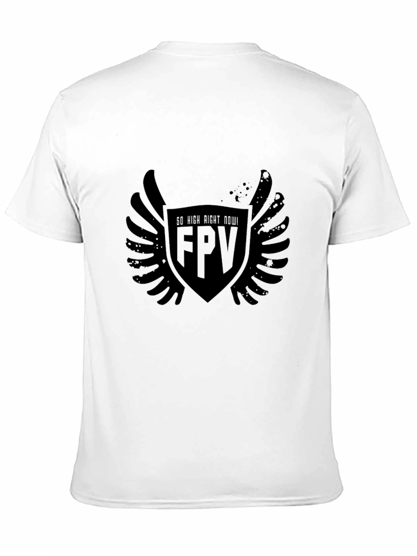 FPV Drone Pilot T-Shirt - "So High Right Now!" Black Tee - 11