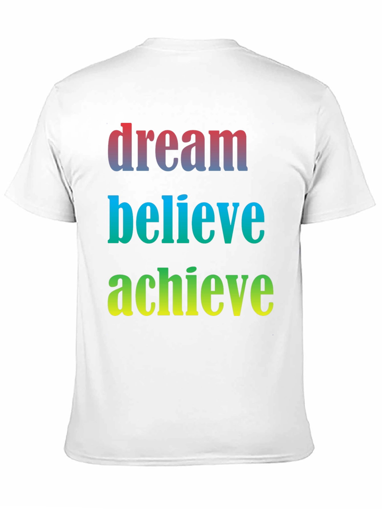 Black Dream Believe Achieve Men's Graphic T-Shirt view 11