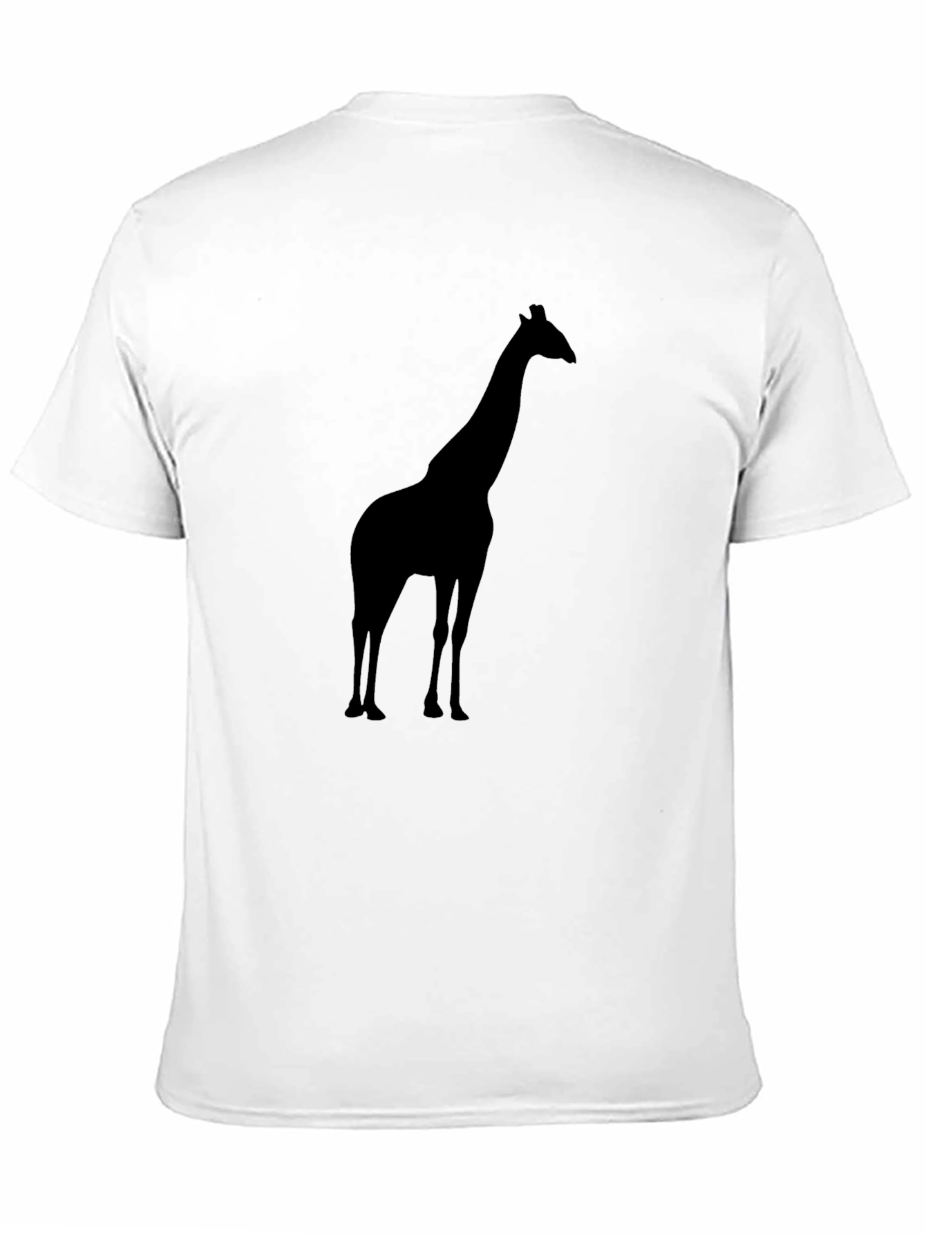 Black Giraffe Silhouette Black T-Shirt view 11