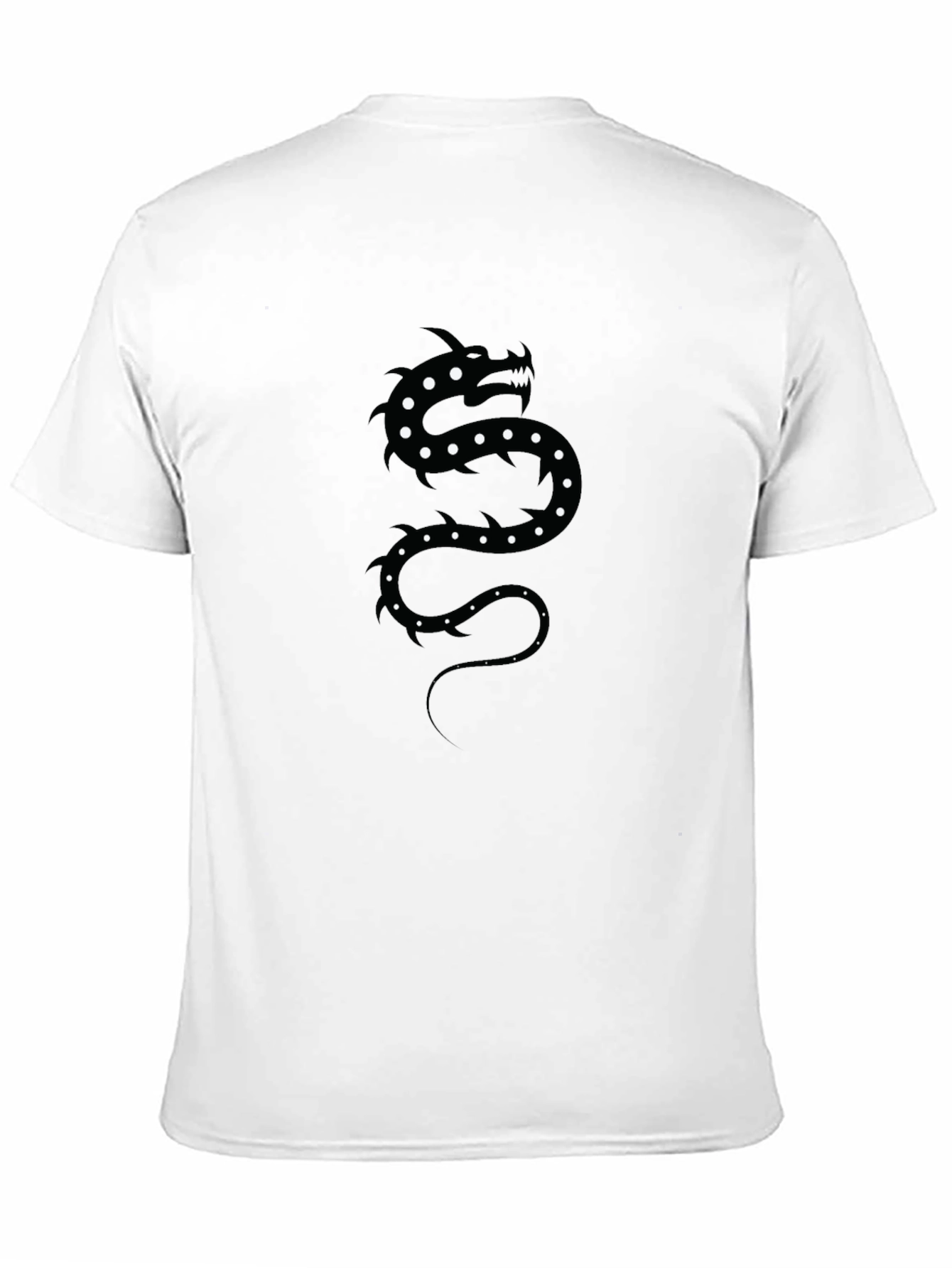 Black Black Dragon Print T-Shirt view 11