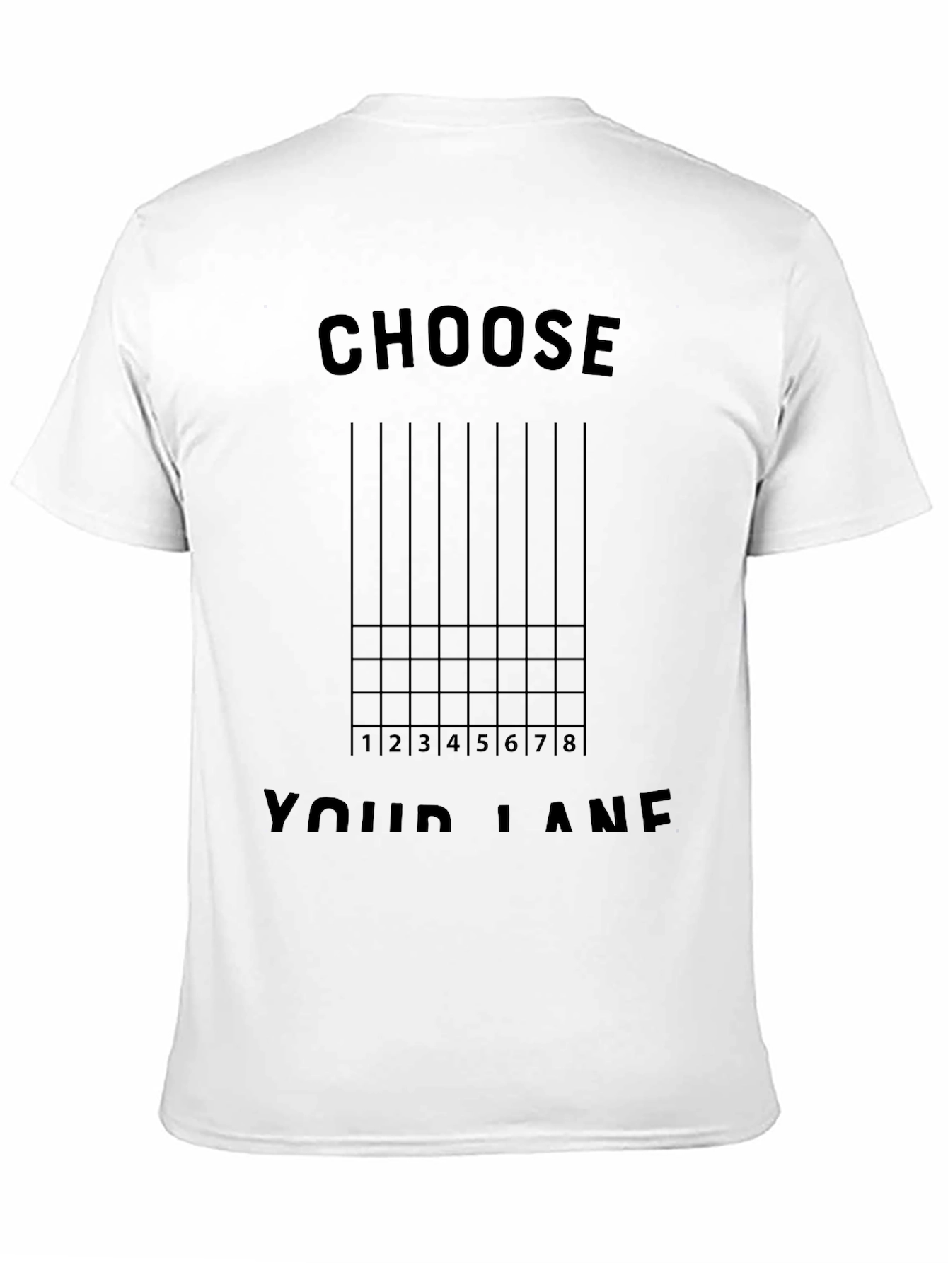 Black Choose Your Lane T-Shirt - Novelty Graphic Tee view 11