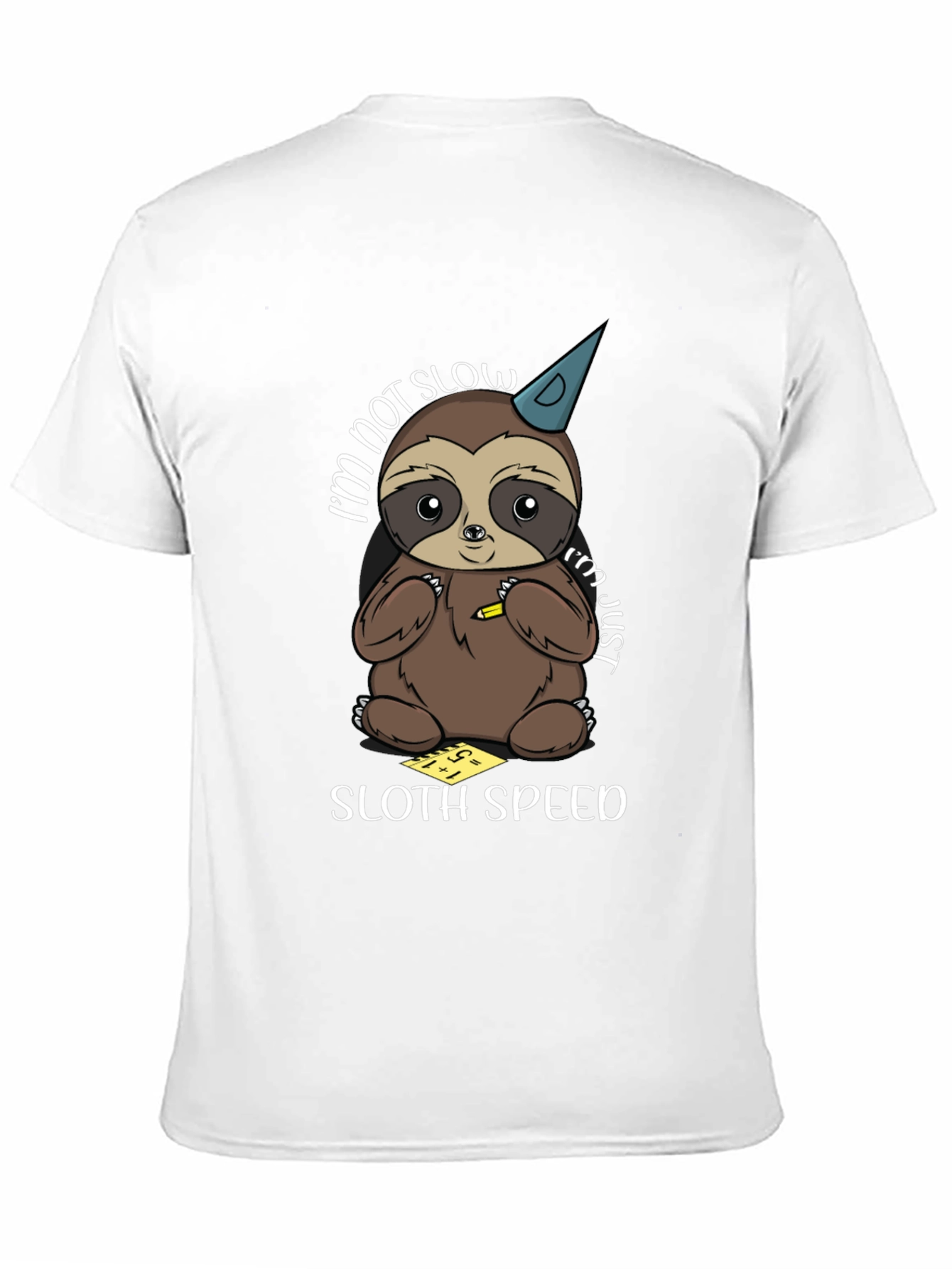 Black Cute Sloth Math T-Shirt - Sloth Speed view 11