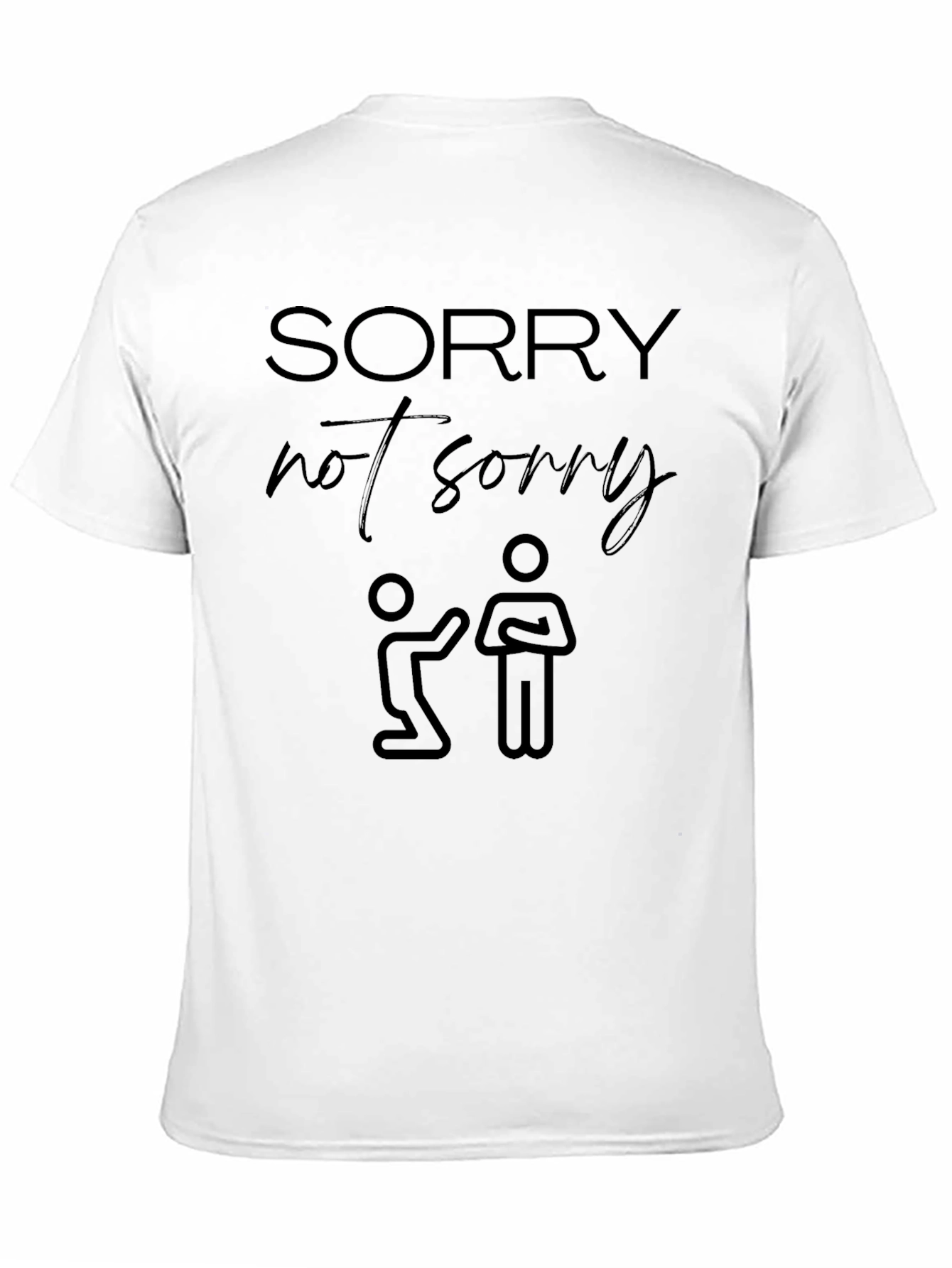 Black Sorry Not Sorry Graphic Tee - Black Crew Neck view 11