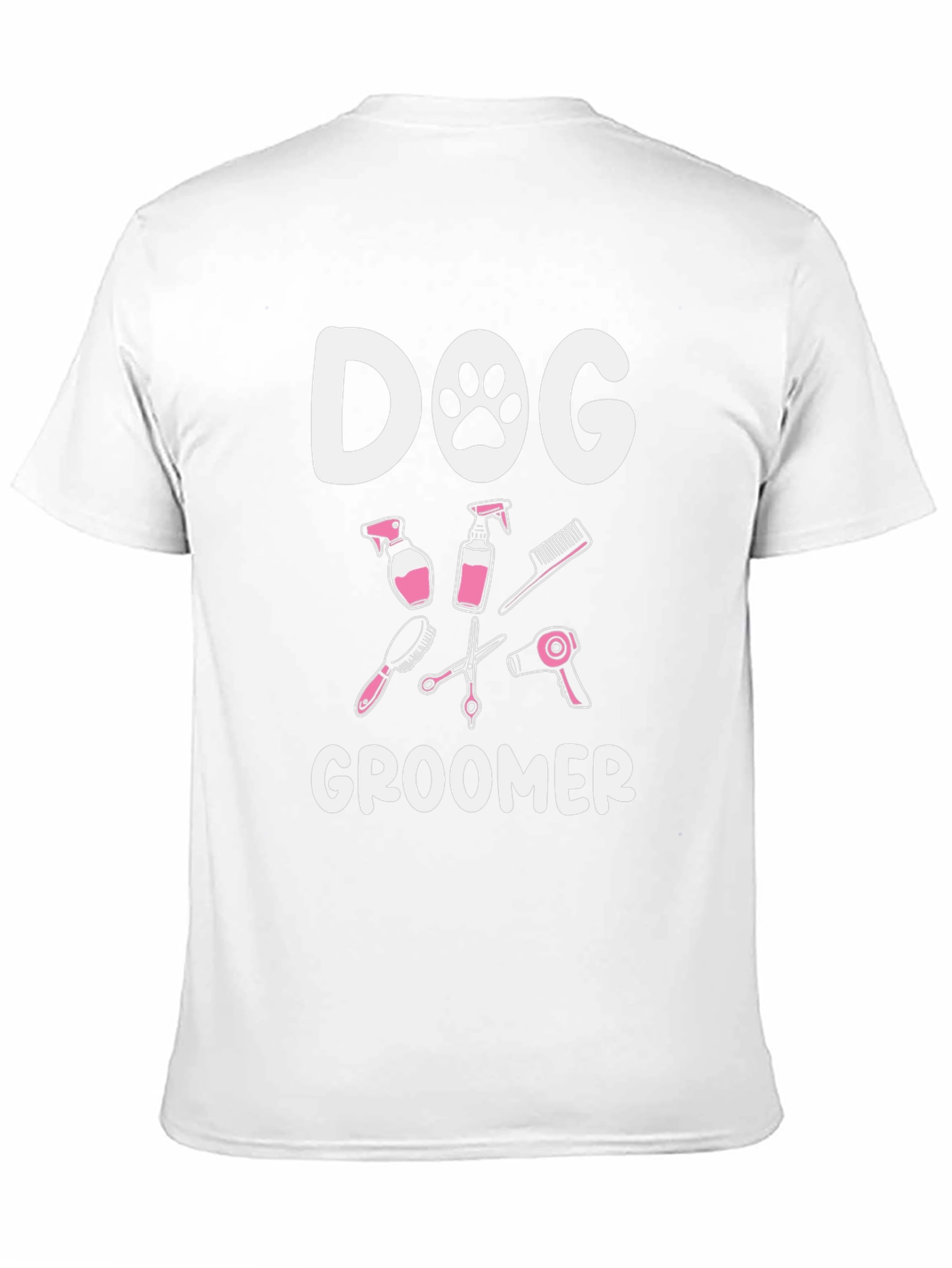 Black Dog Groomer T-Shirt - Black Cotton Tee view 11