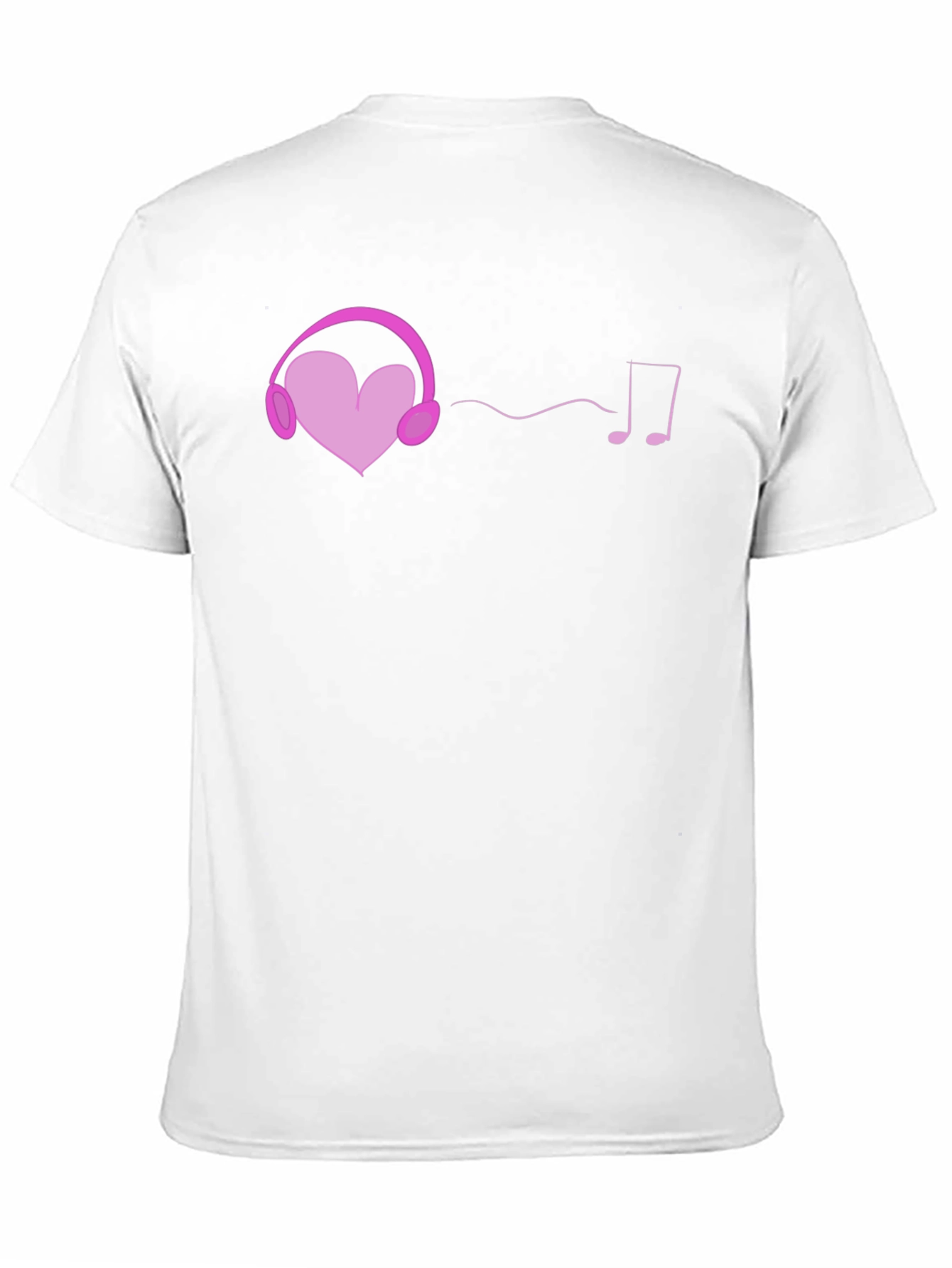 Black Heart Headphones Graphic Tee - Music Lover T-Shirt view 11