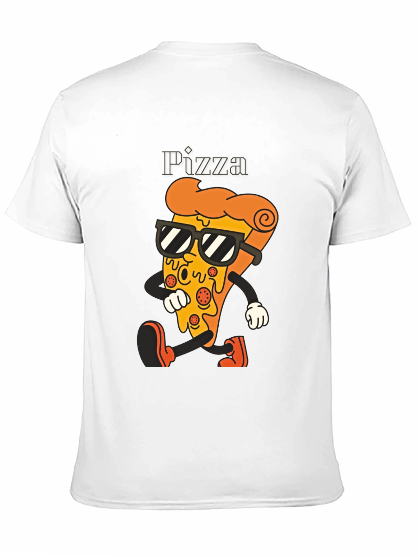 Black Cool Pizza Slice Graphic Tee - Black T-Shirt view 11