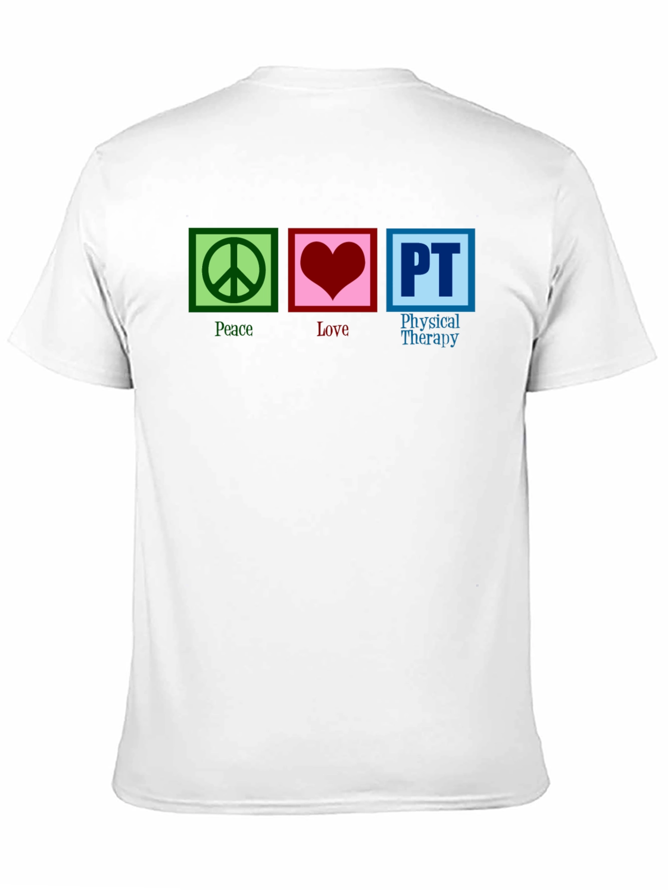 Black Peace Love PT Therapy T-Shirt view 11
