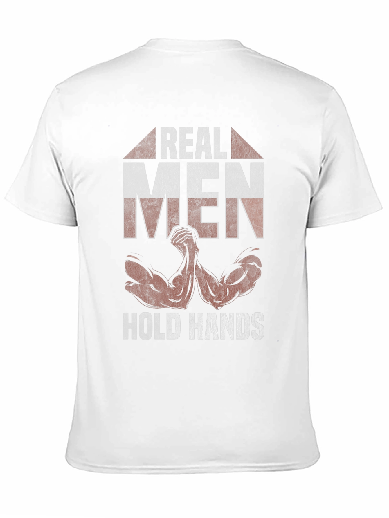 Black Real Men Hold Hands Graphic T-Shirt view 11