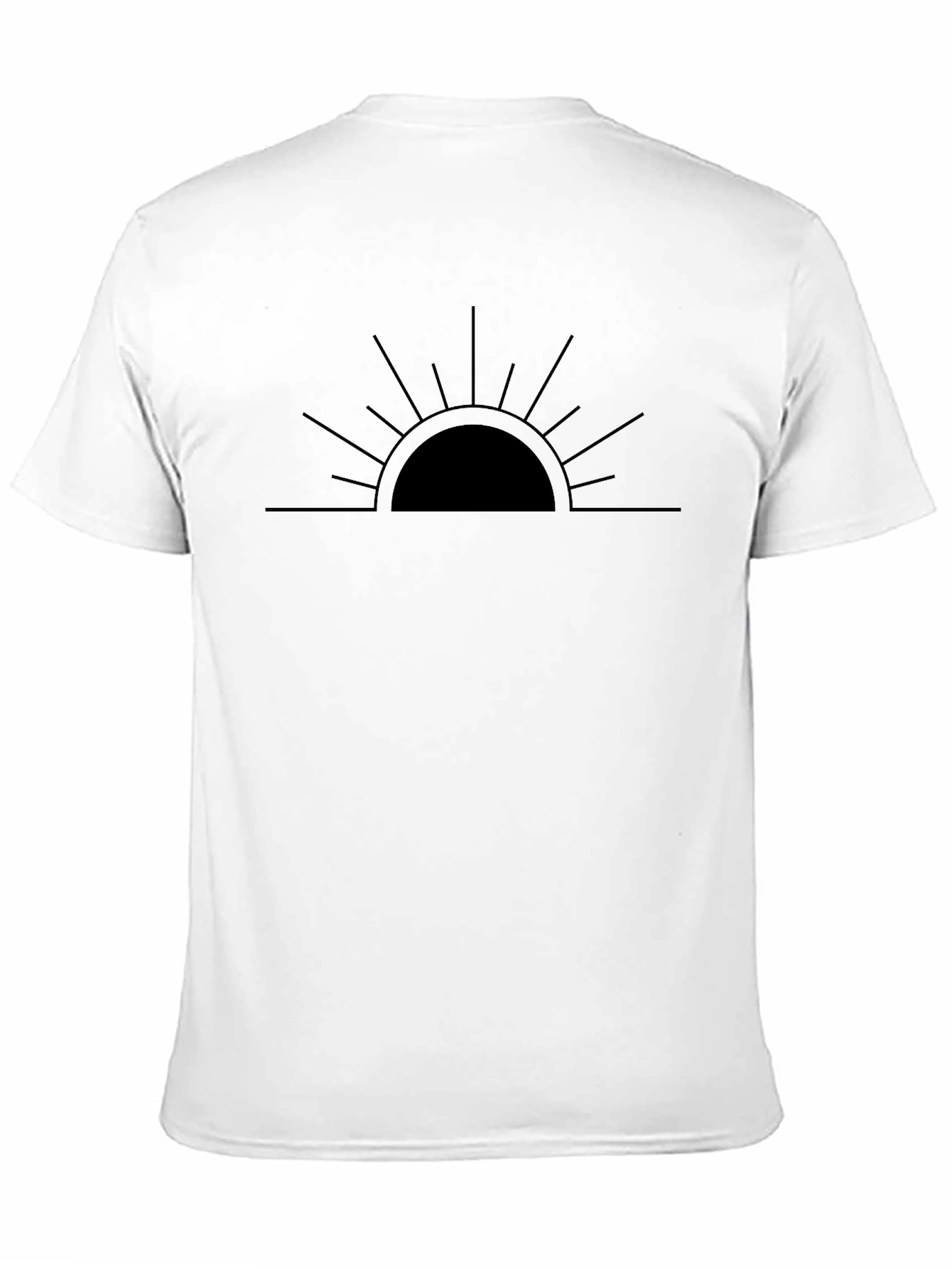 Black Sunrise Graphic Tee - Minimalist Design view 11