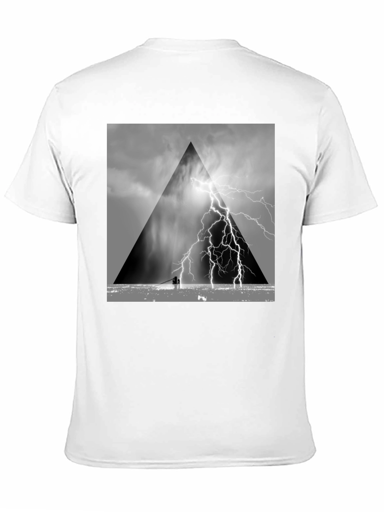 Black Stormy Triangle Graphic T-Shirt view 11