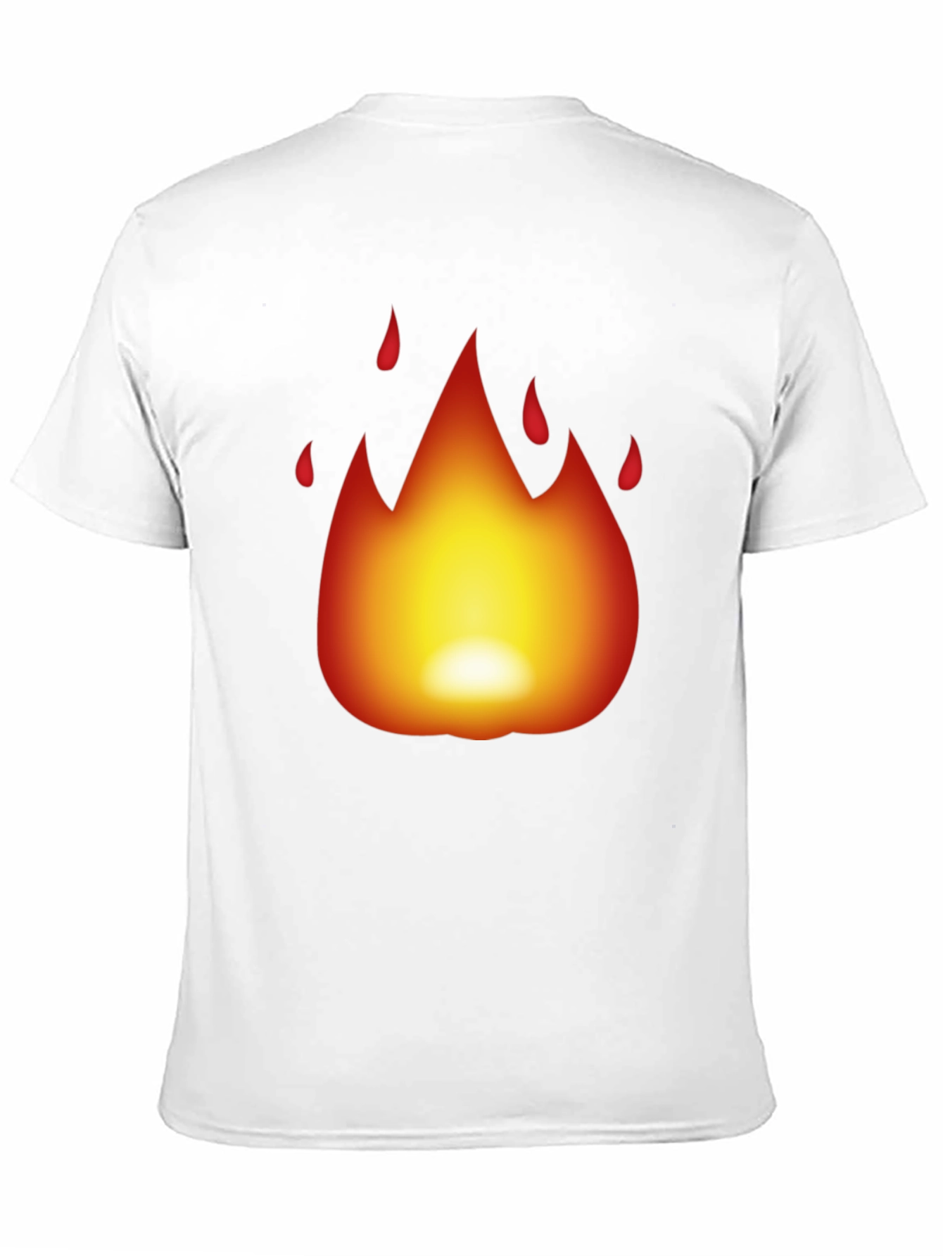Black Fiery Flame Graphic Black T-Shirt view 11