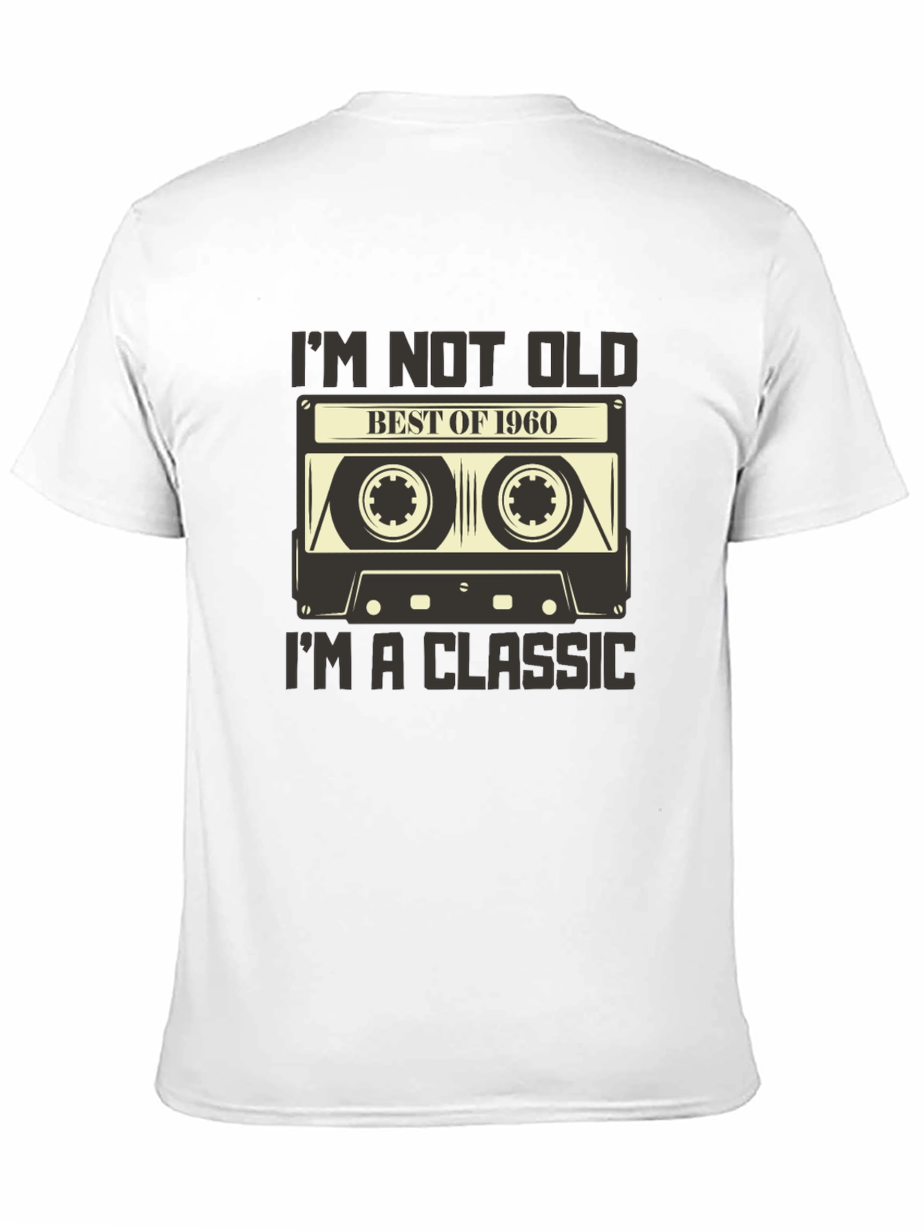Black Vintage 1960 Cassette Tape Graphic T-Shirt view 11