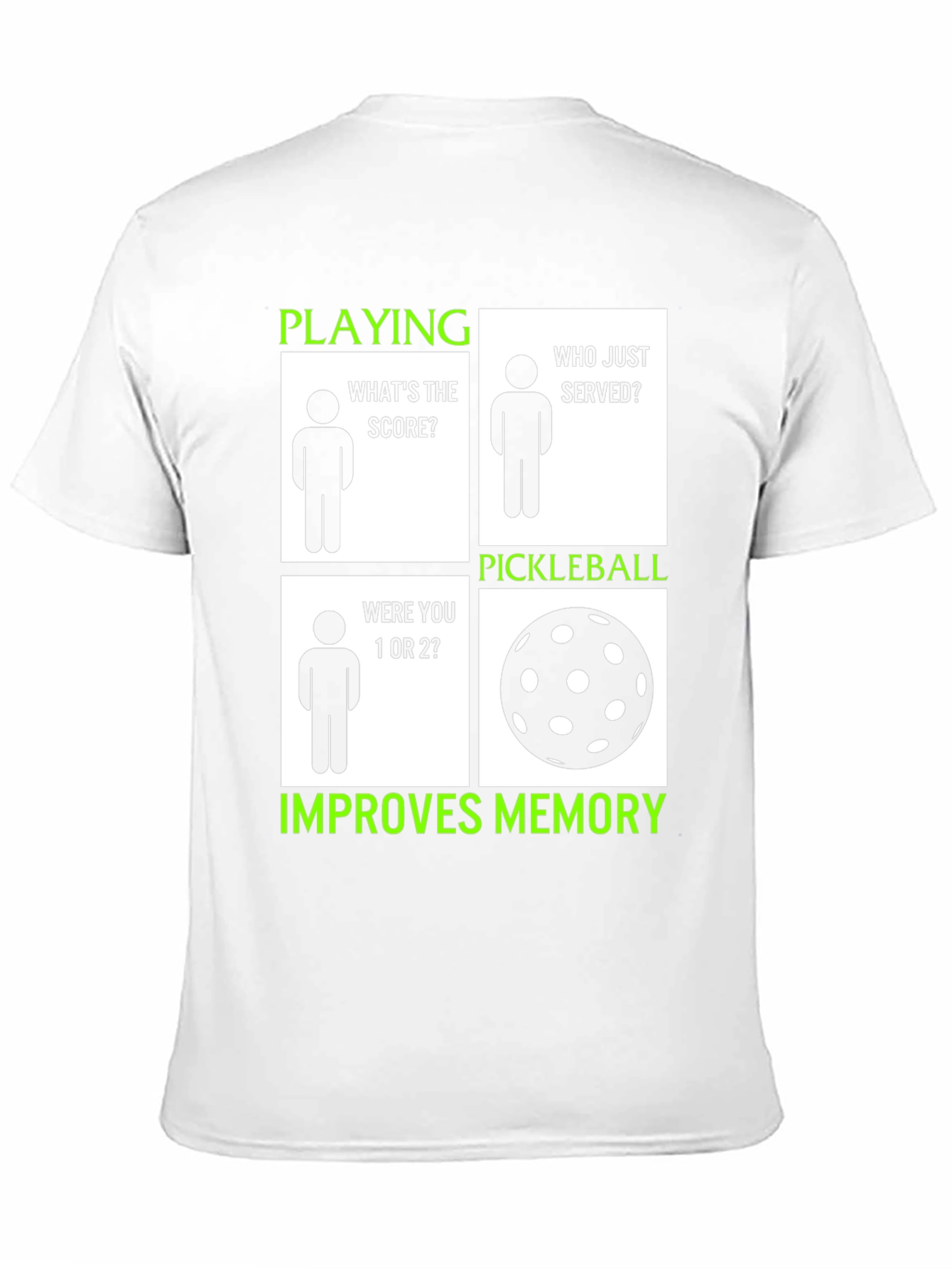 Black Pickleball Improves Memory T-Shirt view 11