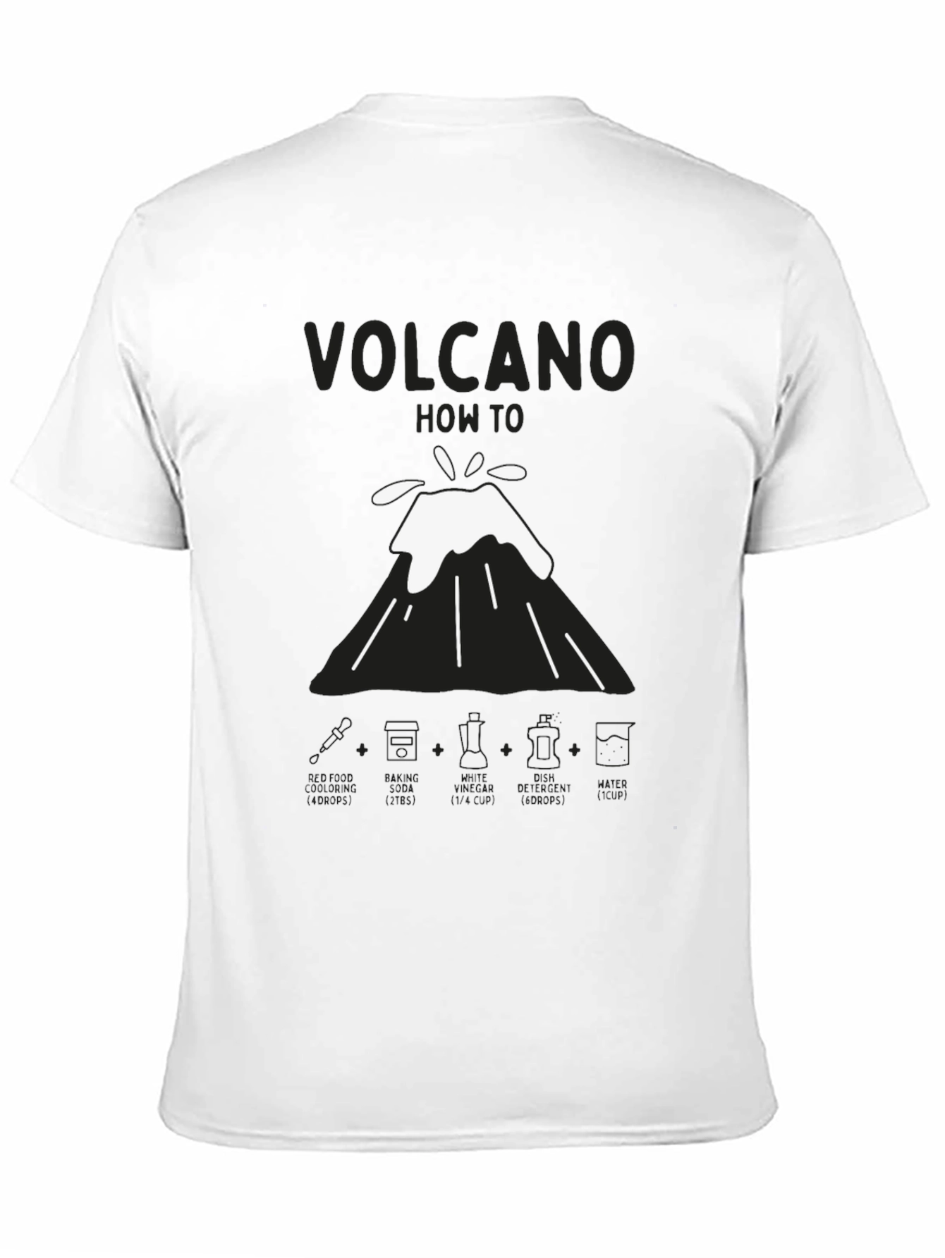 Black Volcano How-To Men's Black T-Shirt view 11