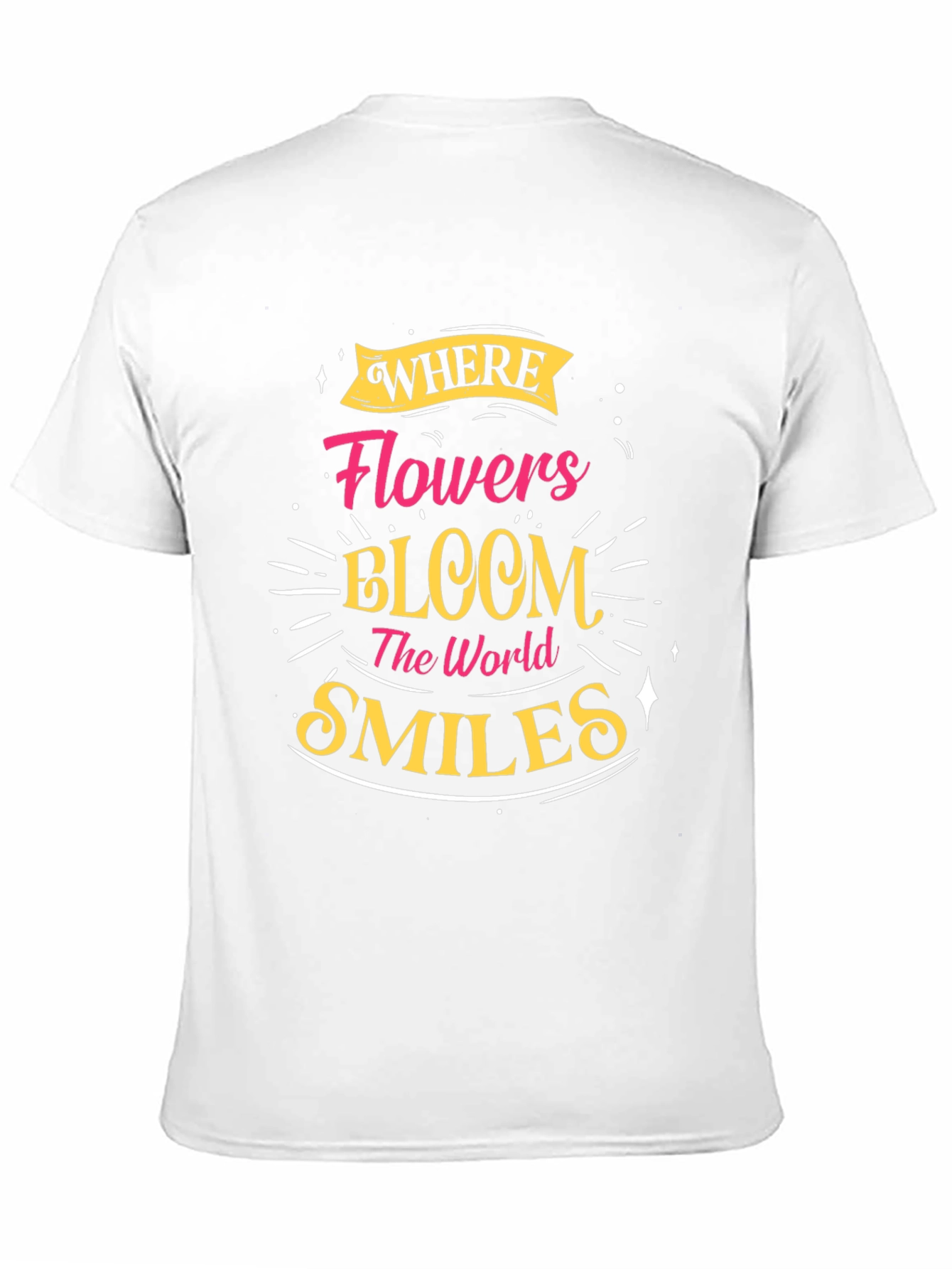 Black Floral Bloom Smiles Black Graphic Tee view 11