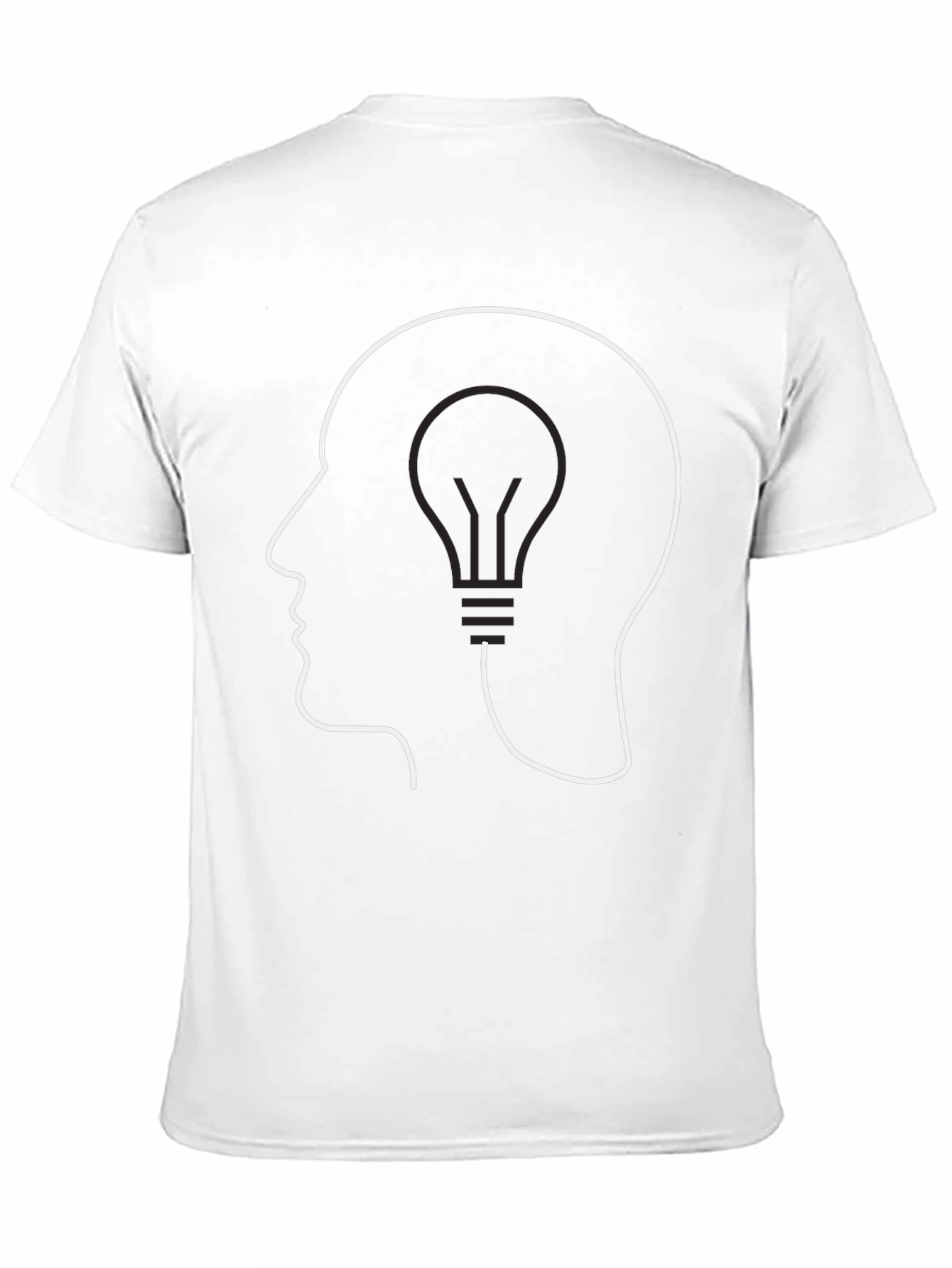 Black Thinking Lightbulb Tee - Stylish Idea T-Shirt view 11