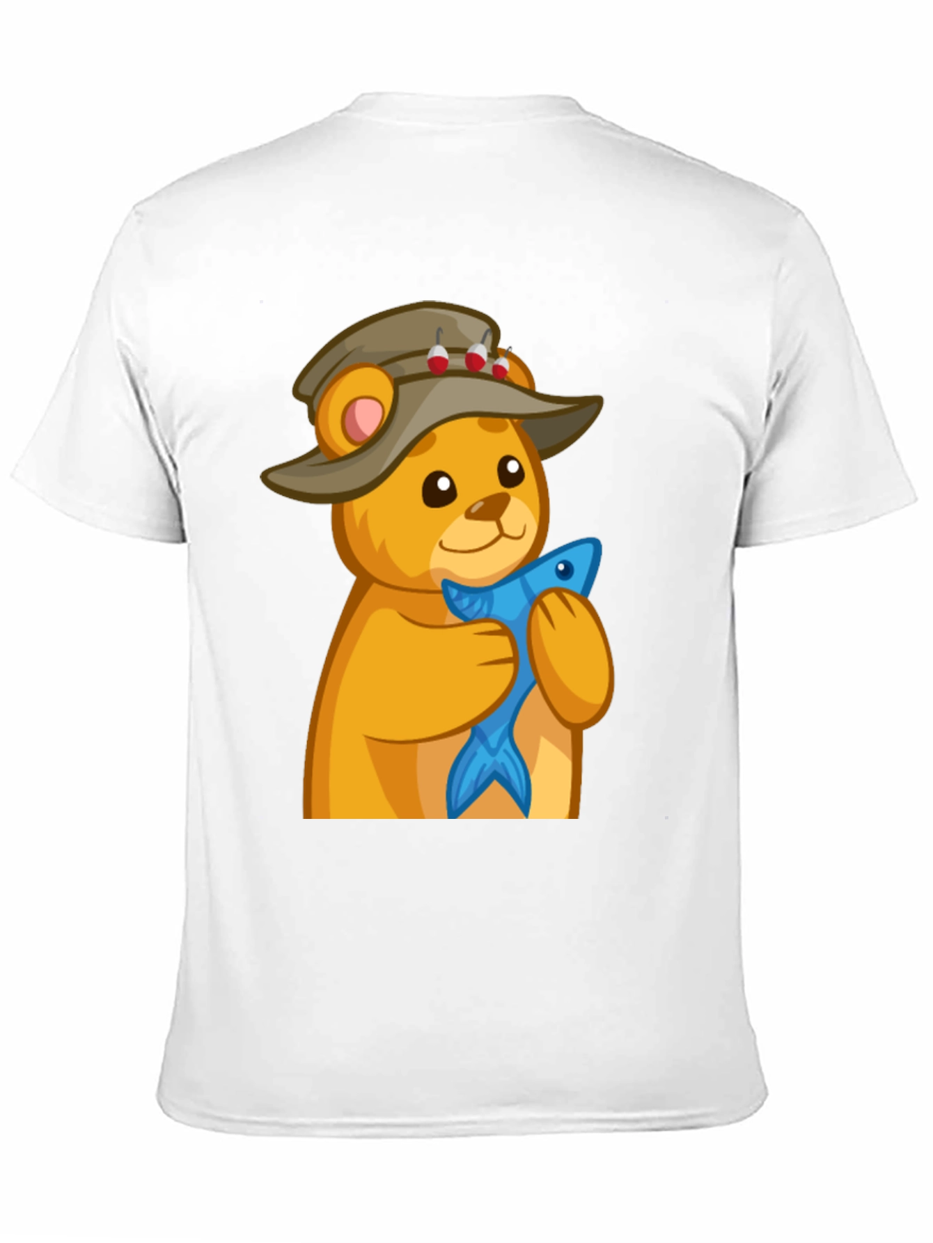 Black Fishing Bear T-Shirt view 11
