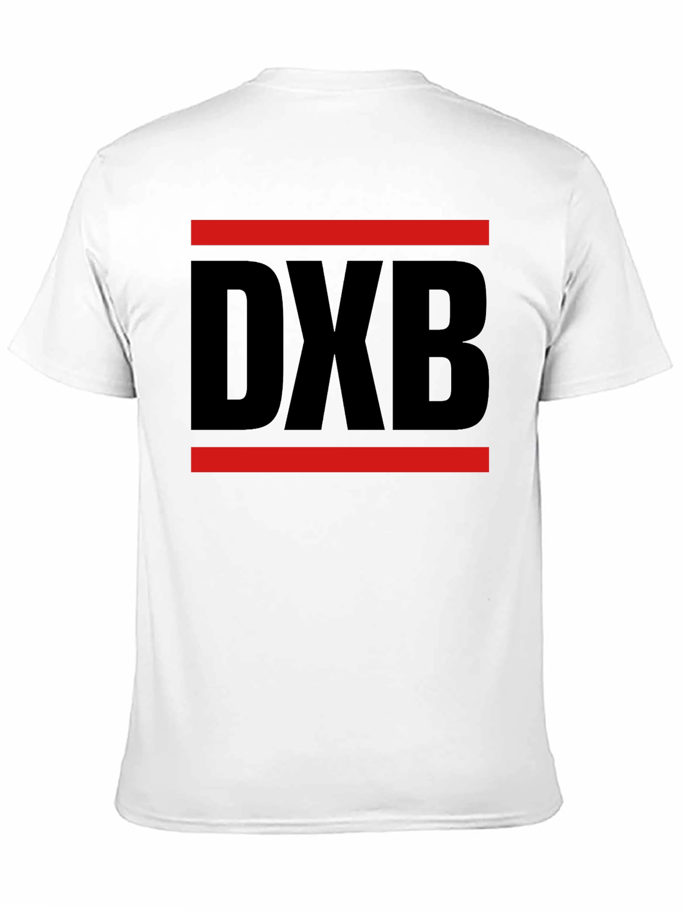 Black DXB Bold Graphic Tee - Modern Airport Code Shirt view 11