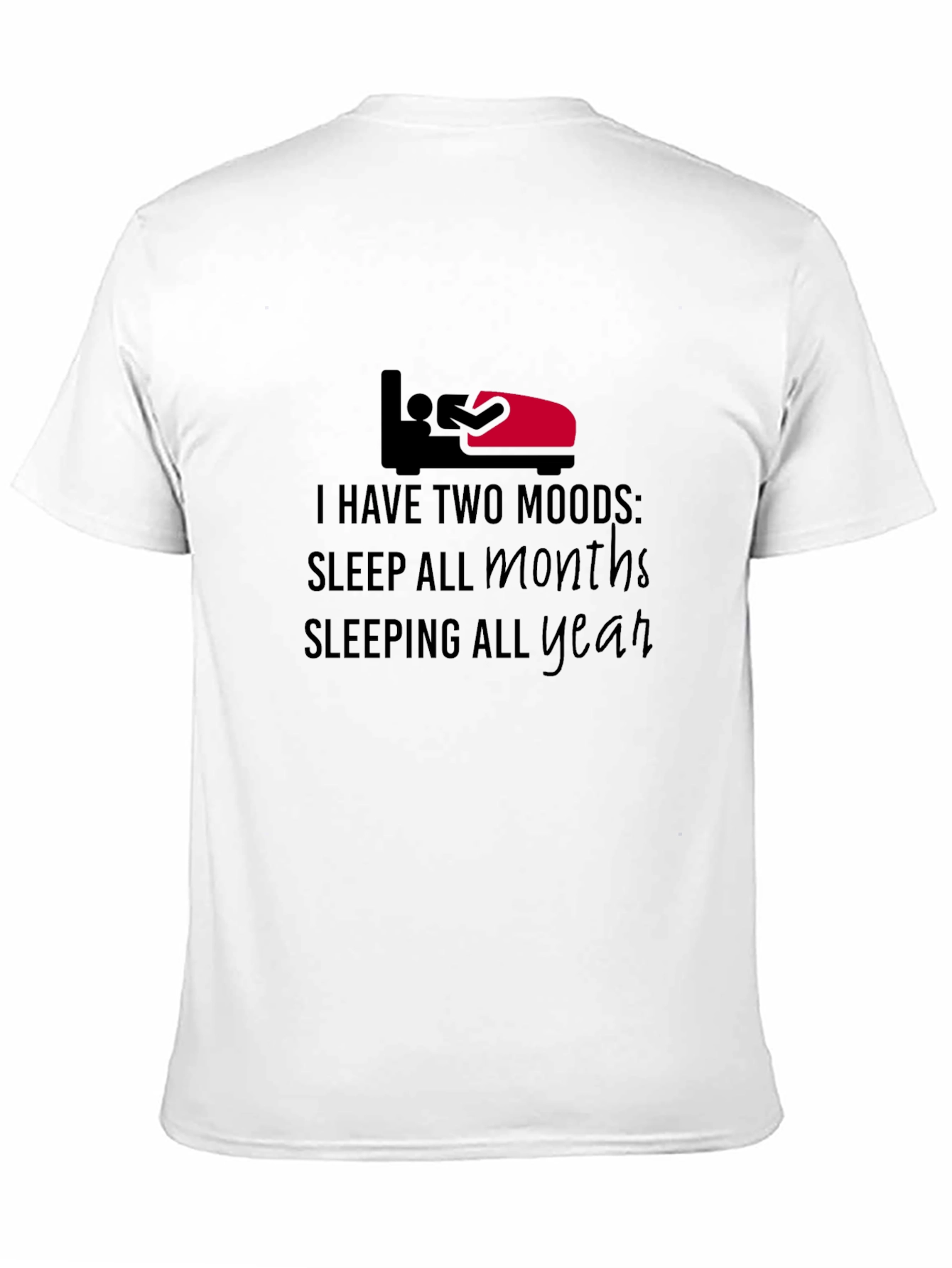 Black Two Moods Sleep T-Shirt view 11