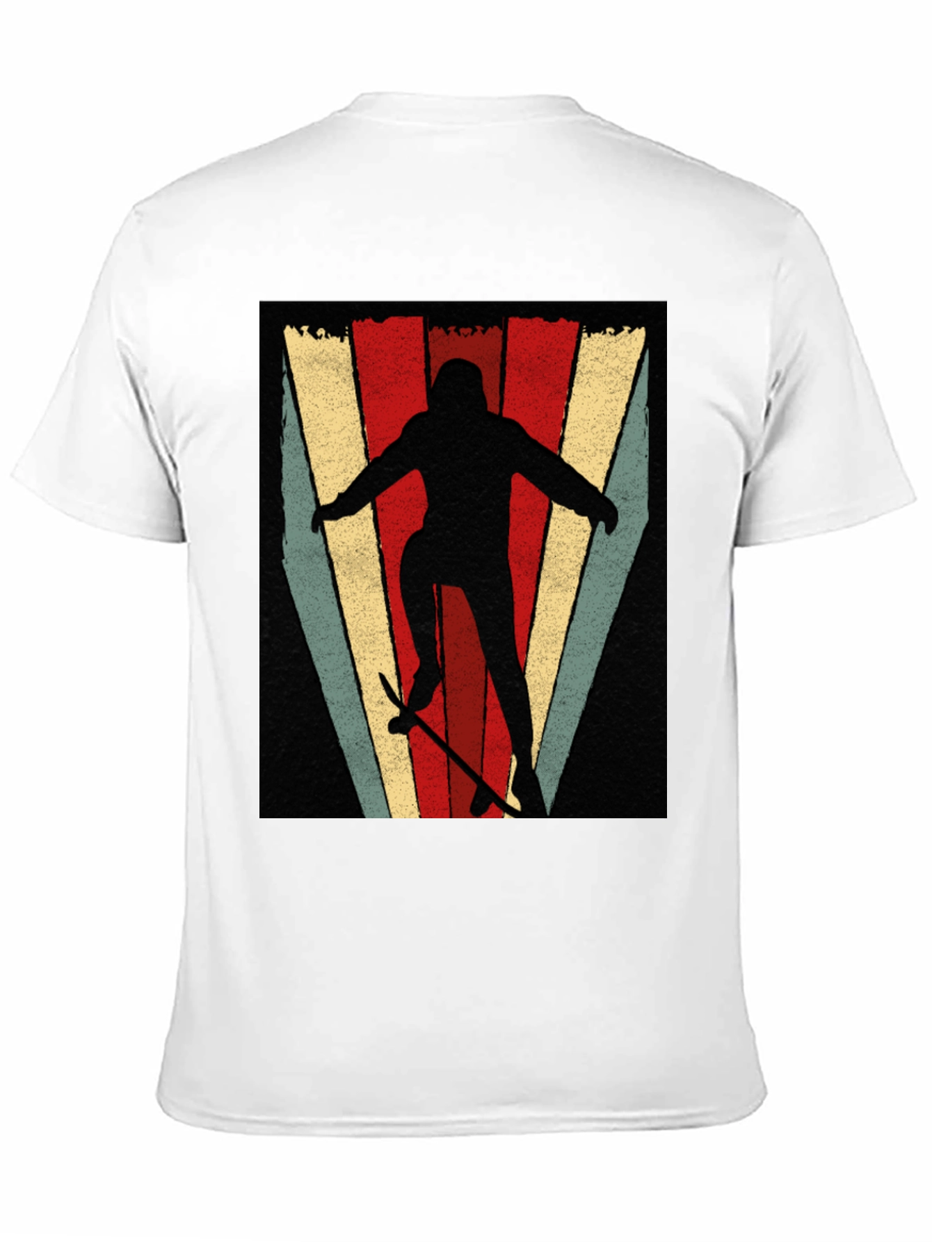 Black Retro Skateboarder Graphic T-Shirt view 11