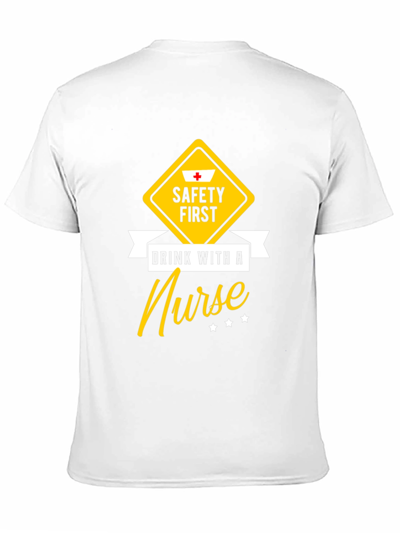 Black Safety First Drink With a Nurse T-Shirt view 11