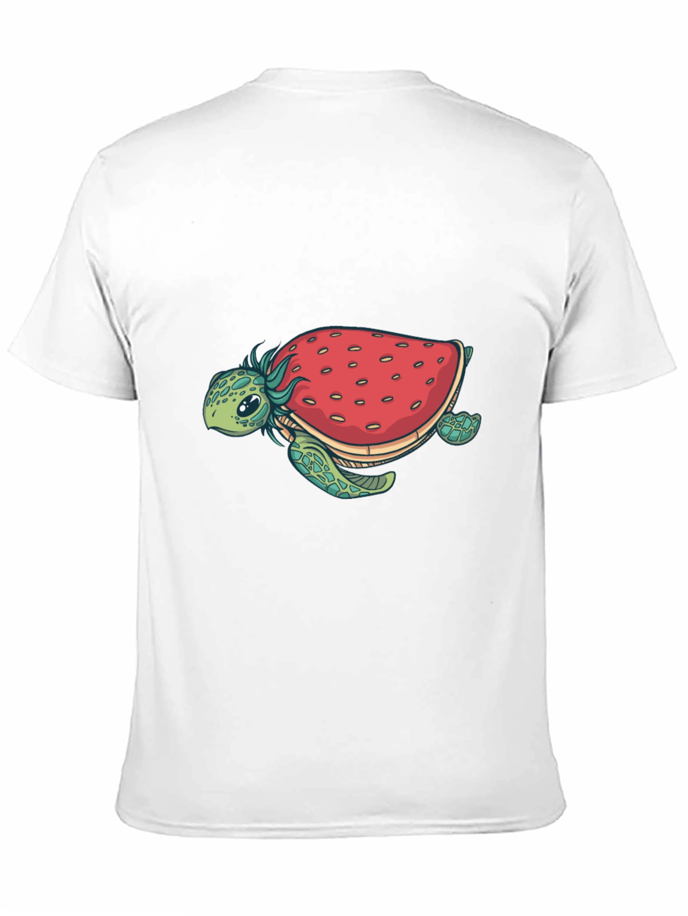 Black Strawberry Turtle Graphic Tee - Black Cotton Blend view 11