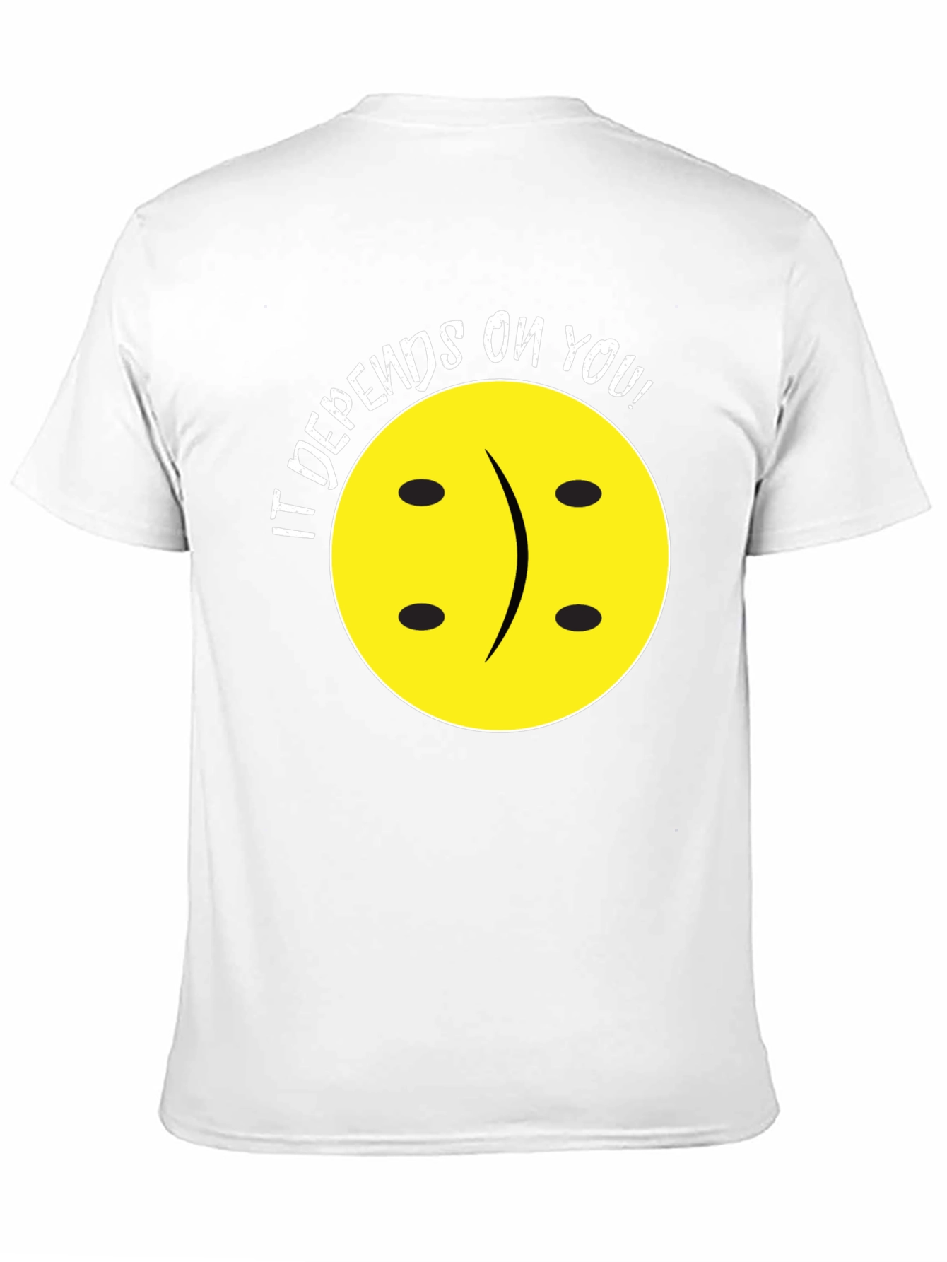 Black Depends On You T-Shirt - Funny Graphic Tee view 11