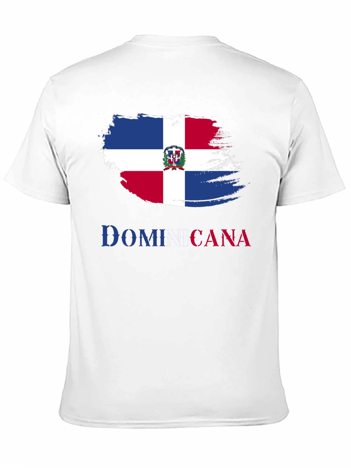 Black Dominicana Flag T-Shirt - Men's Short Sleeve Tee view 11