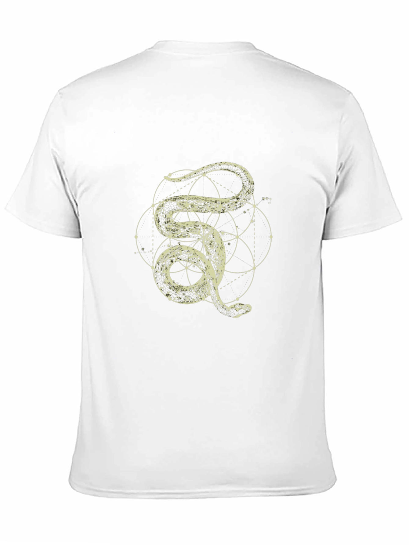 Black Geometric Snake Graphic Tee - Modern Style view 11