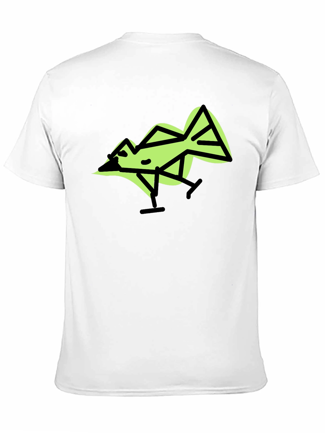 Black Geometric Bird Graphic T-Shirt view 11