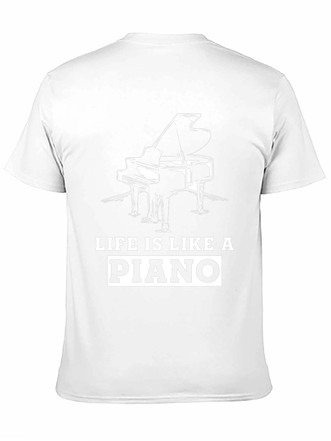 Black Life is Like a Piano Graphic Tee view 11