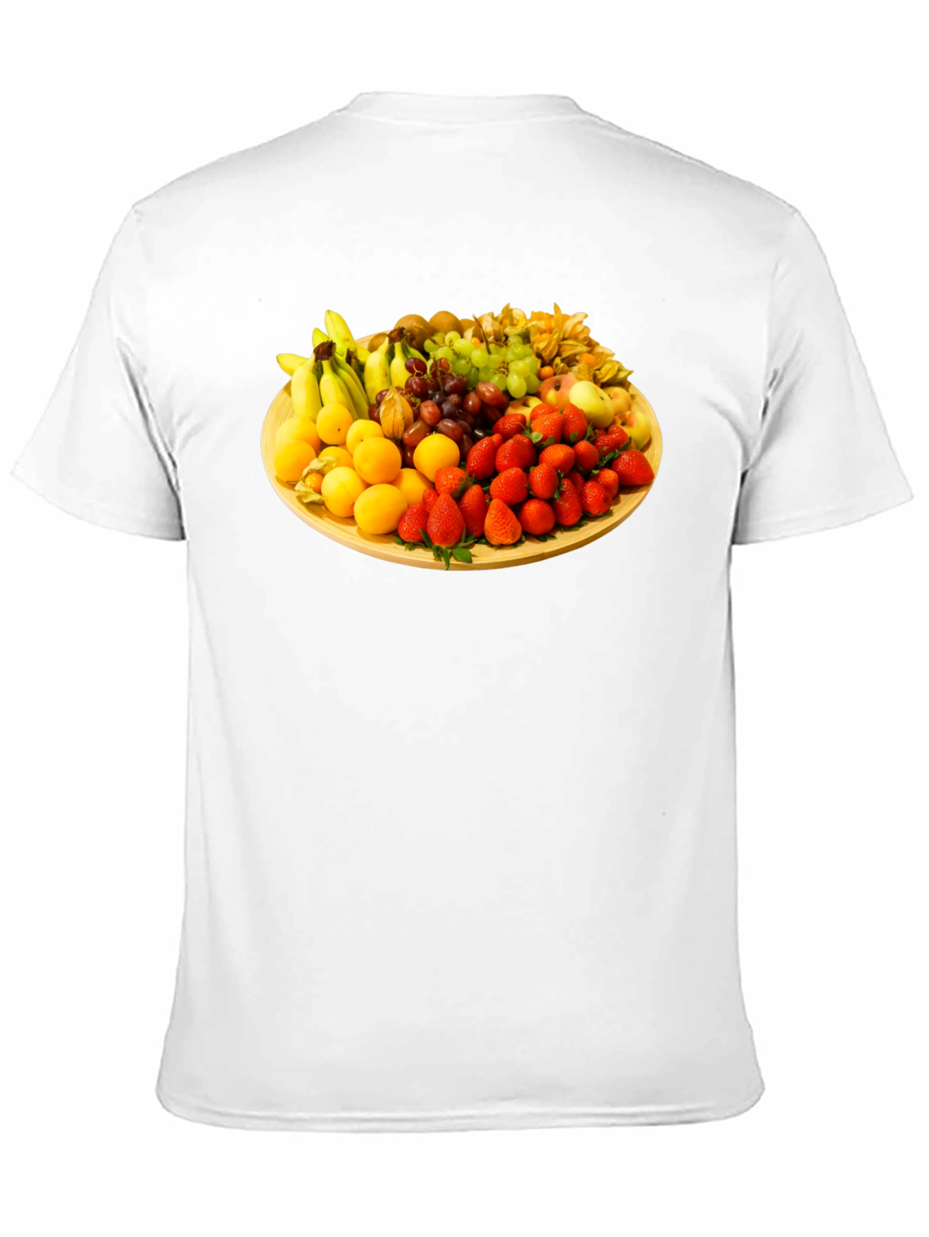Black Fruit Platter Graphic Tee - Black Unisex T-Shirt view 11