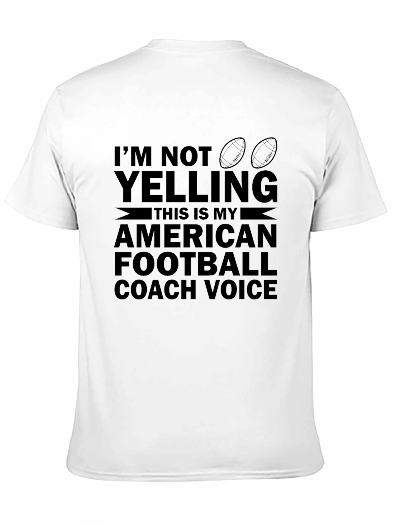 Black Football Coach Voice T-Shirt - Novelty Apparel view 11
